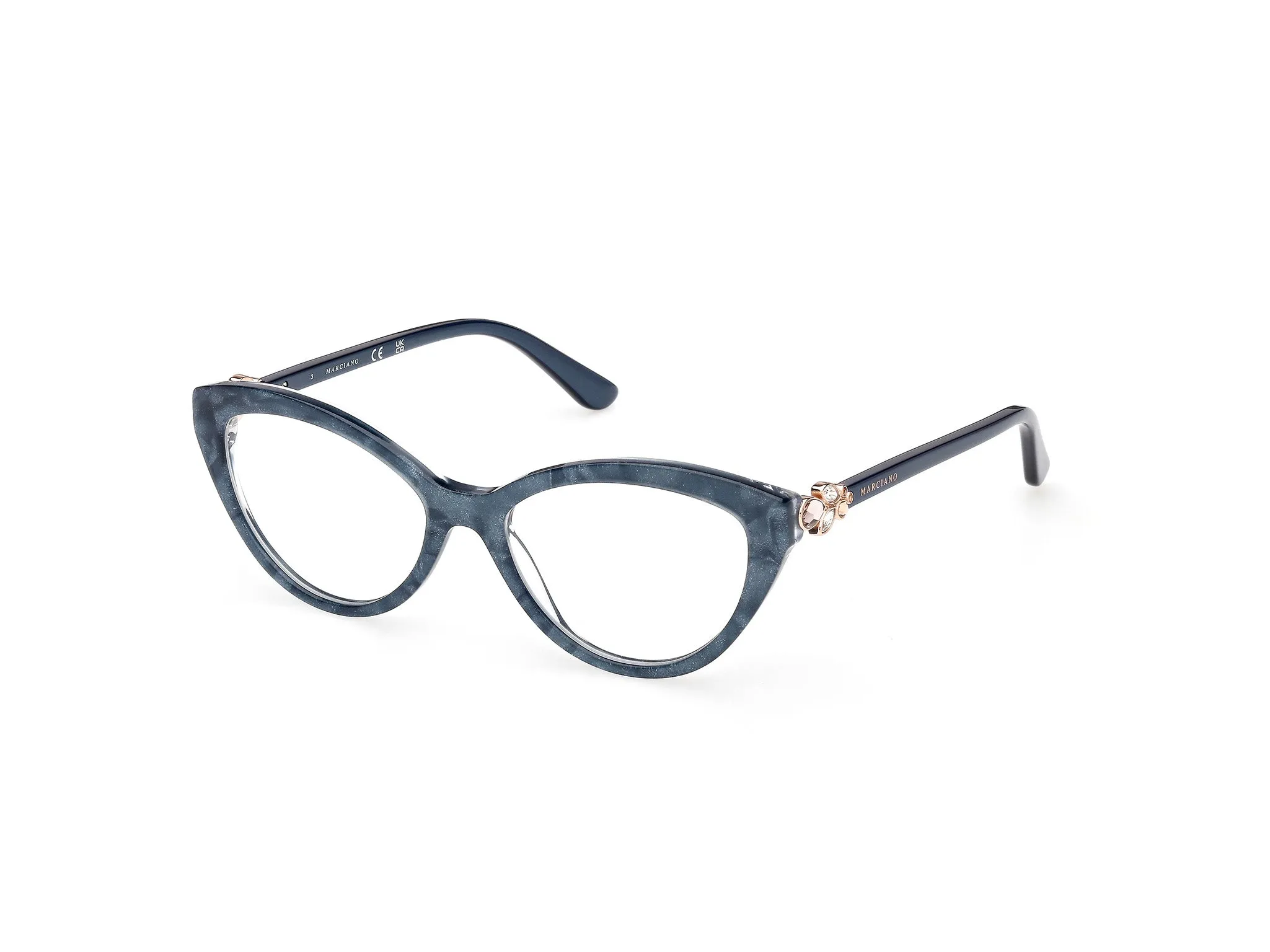 Guess by Marciano GM50049 92 Montature da vista Acetato Blu Cat Eye Normale - immagine 1
