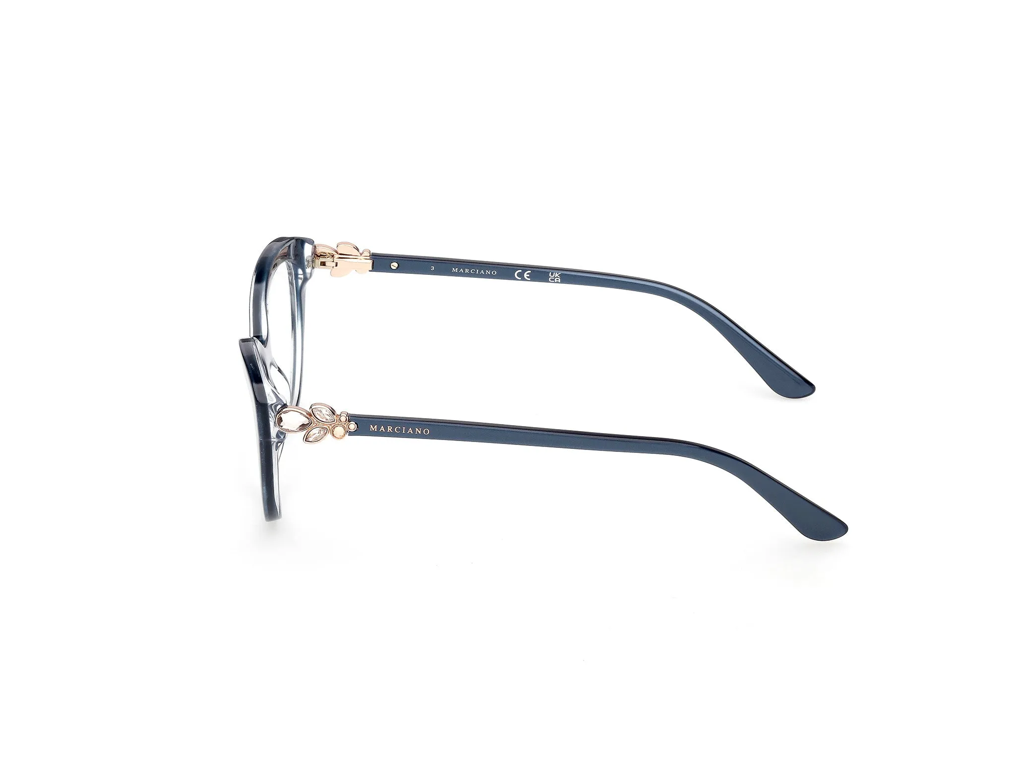 Guess by Marciano GM50049 92 Montature da vista Acetato Blu Cat Eye Normale - immagine 3