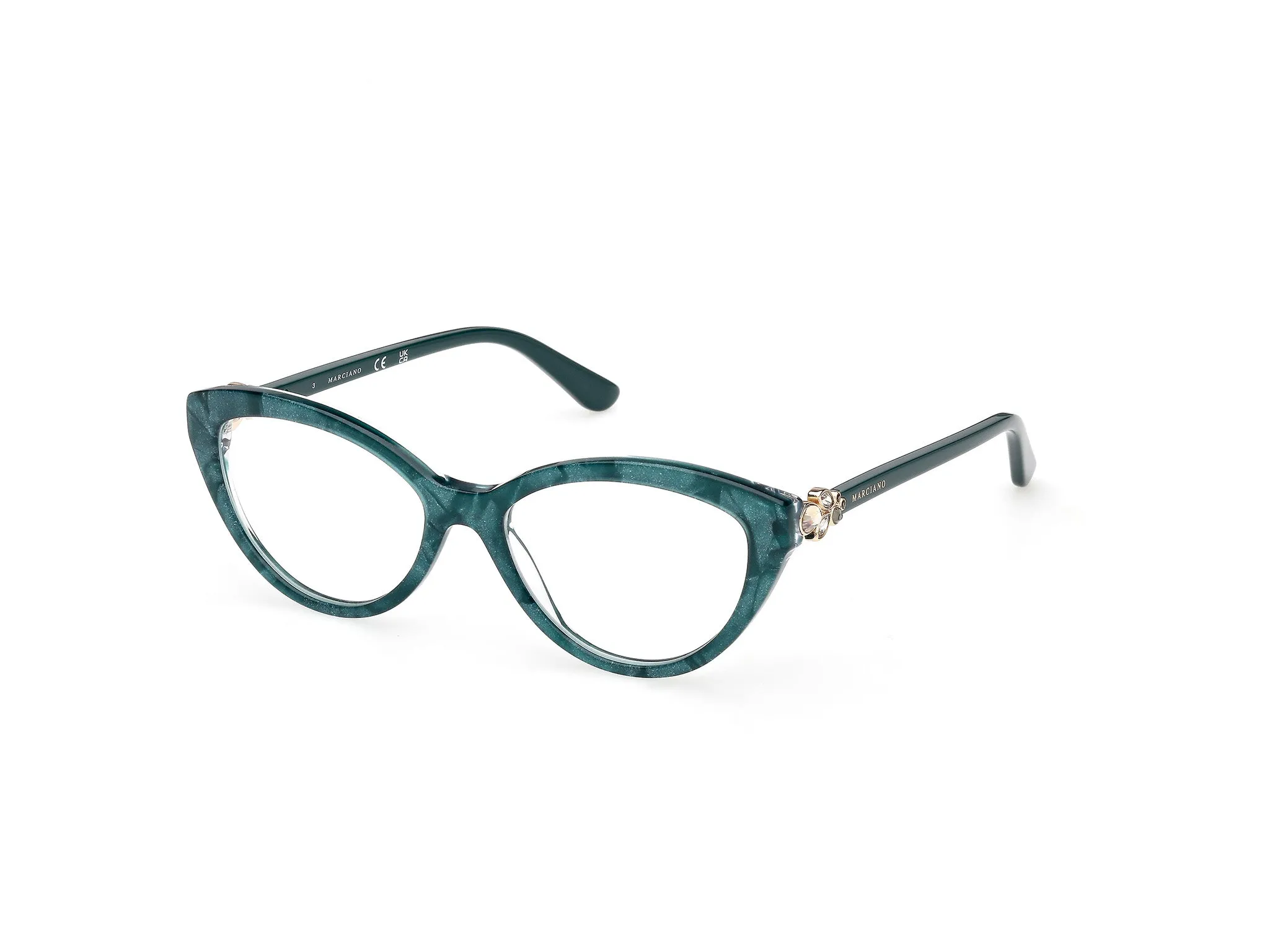 Guess by Marciano GM50049 89 Montature da vista Acetato Turchese Cat Eye Normale - immagine 1
