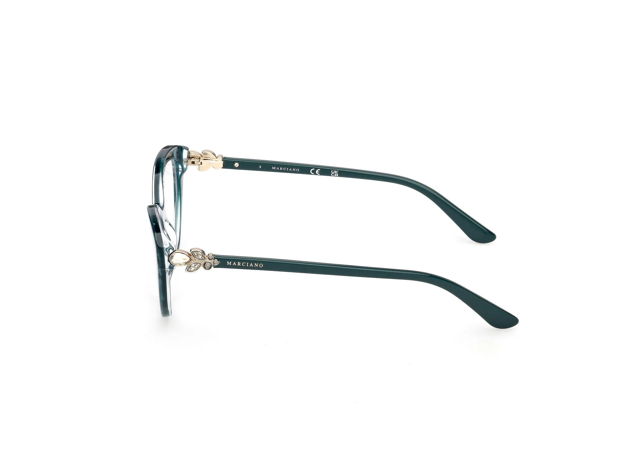Guess by Marciano GM50049 89 Montature da vista Acetato Turchese Cat Eye Normale - immagine 3
