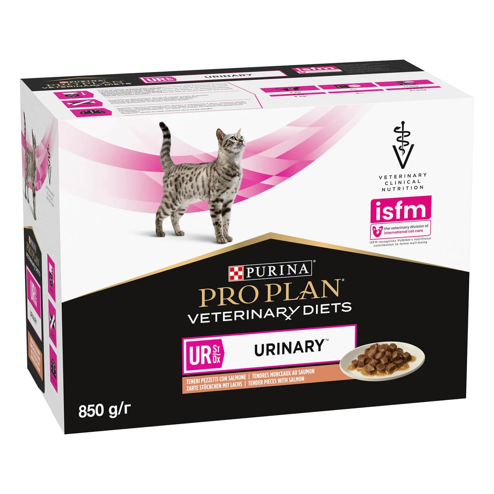 PRO PLAN Veterinary Diets UR St/Ox Urinary Salmone | Confezione Doppia | 2 x 10 x 85 g | Alimento dietetico completo per gatti adulti | Può contribuire alla dissoluzione dei calcoli di struvite - immagine 2