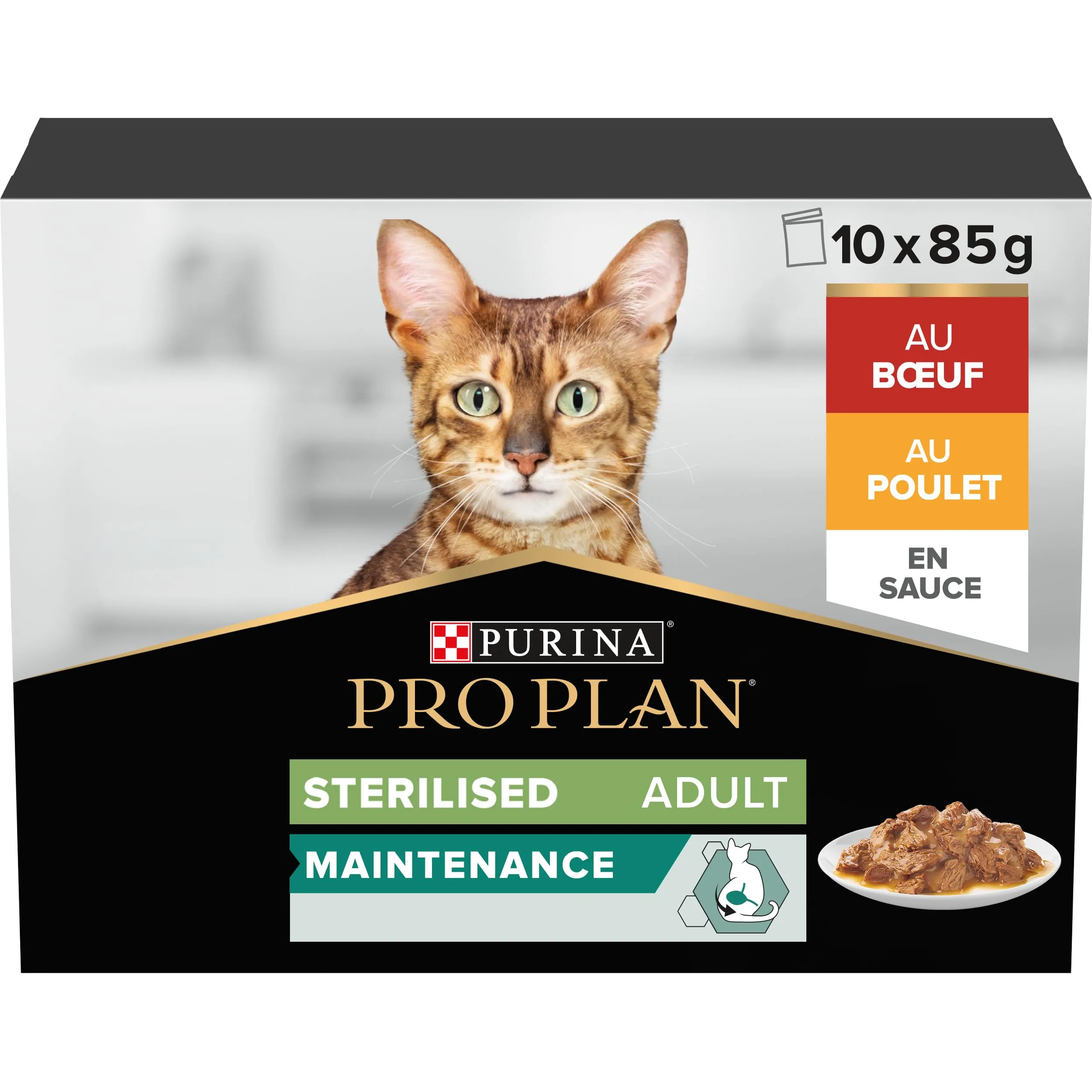 PRO PLAN Adulto Sterilizzato Manzo Pollo 10x85g - immagine 1