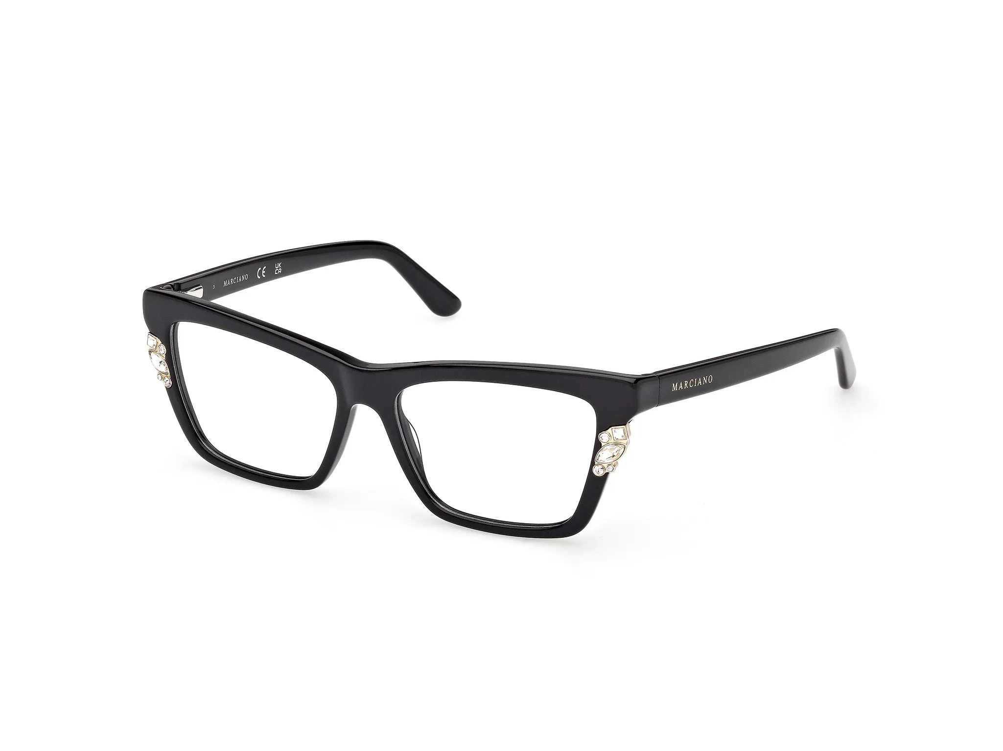 Guess by Marciano GM50048 1 Montature da vista Acetato Nero Squadrata Normale - immagine 1