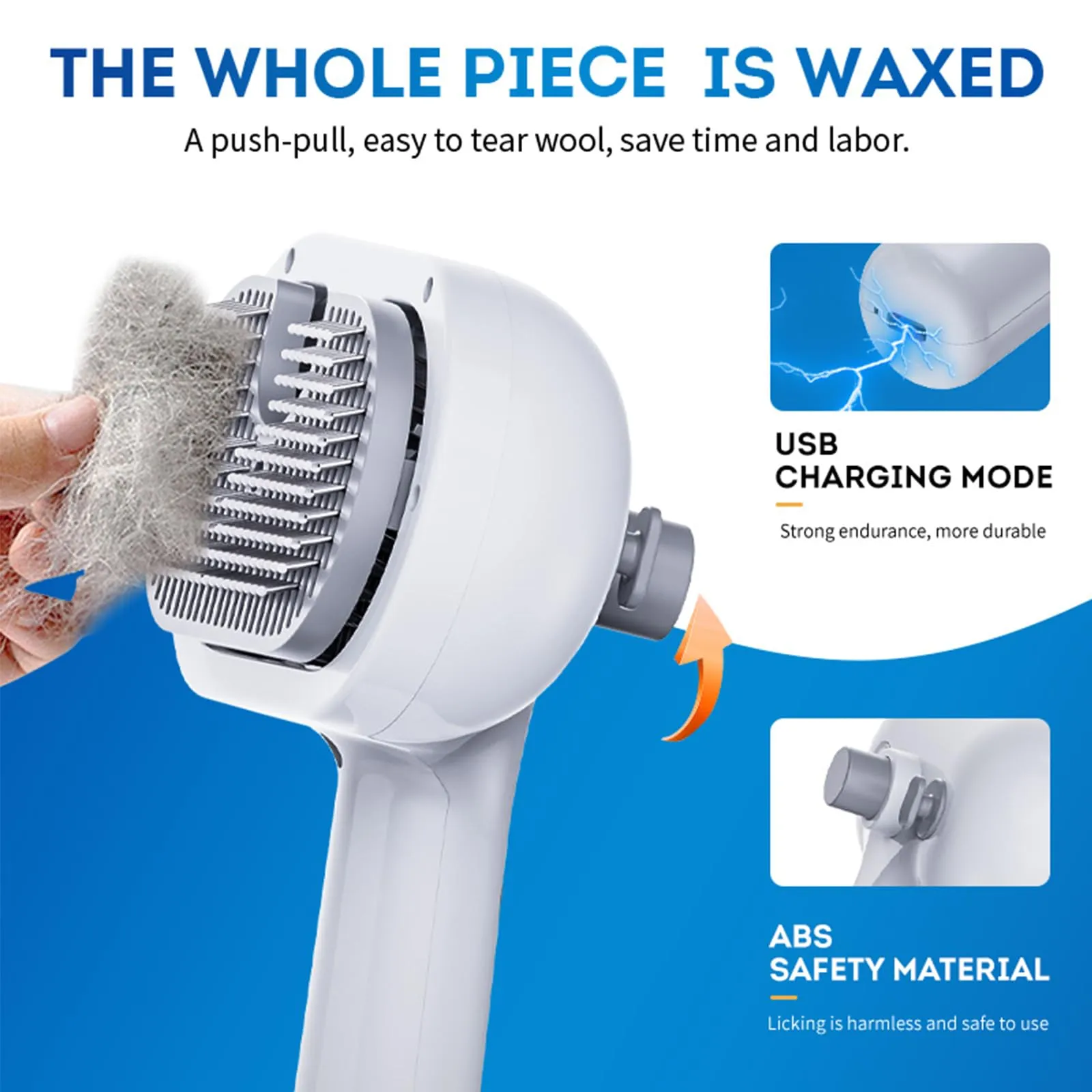 Steamy Cat Brush, 3 in 1 Spazzola a Vapore Per Gatti e Cani, Spazzola Elettrica per Pettine Massaggiante per Animali Domestici per massaggio,cura e depilazione - immagine 4