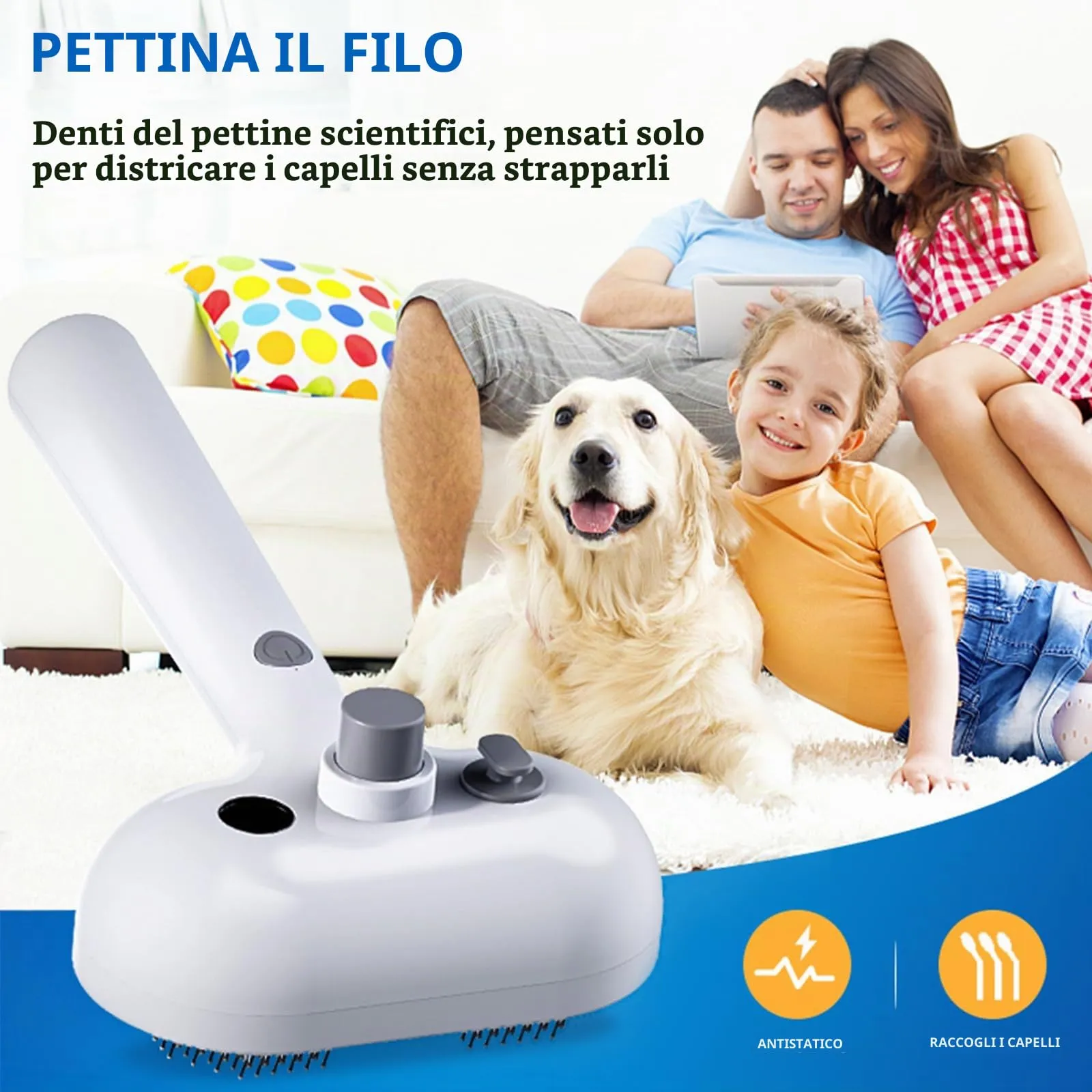 Steamy Cat Brush, 3 in 1 Spazzola a Vapore Per Gatti e Cani, Spazzola Elettrica per Pettine Massaggiante per Animali Domestici per massaggio,cura e depilazione - immagine 7