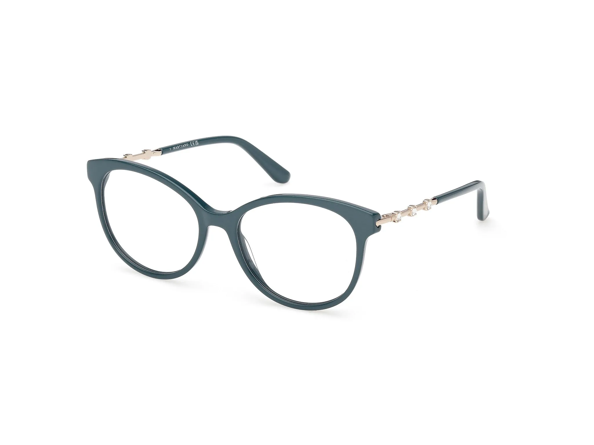 Guess by Marciano GM50046 89 Montature da vista Acetato Turchese Rotonda Normale - immagine 1