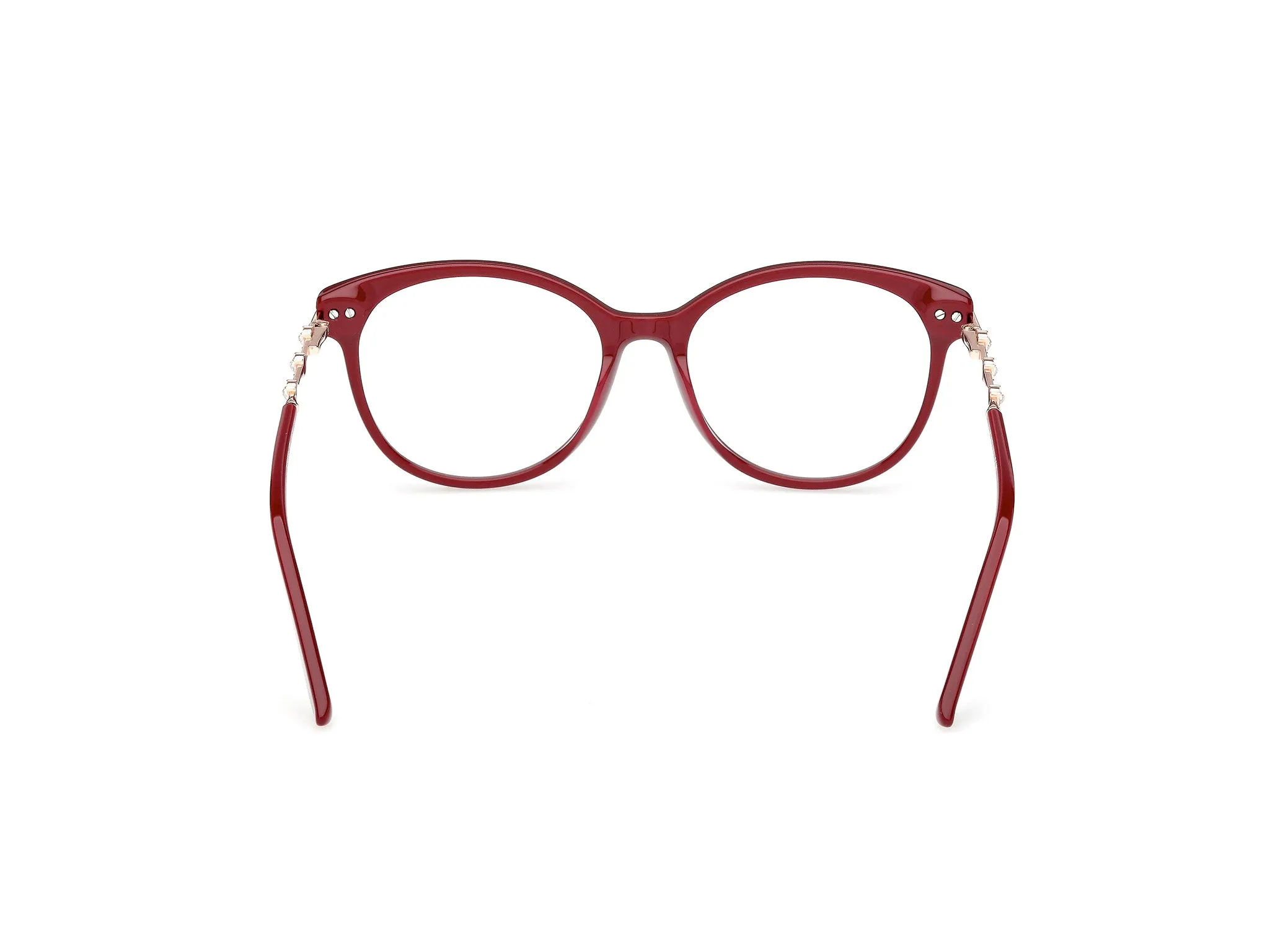 Guess by Marciano GM50046 71 Montature da vista Acetato Bordeaux Rotonda Normale - immagine 4