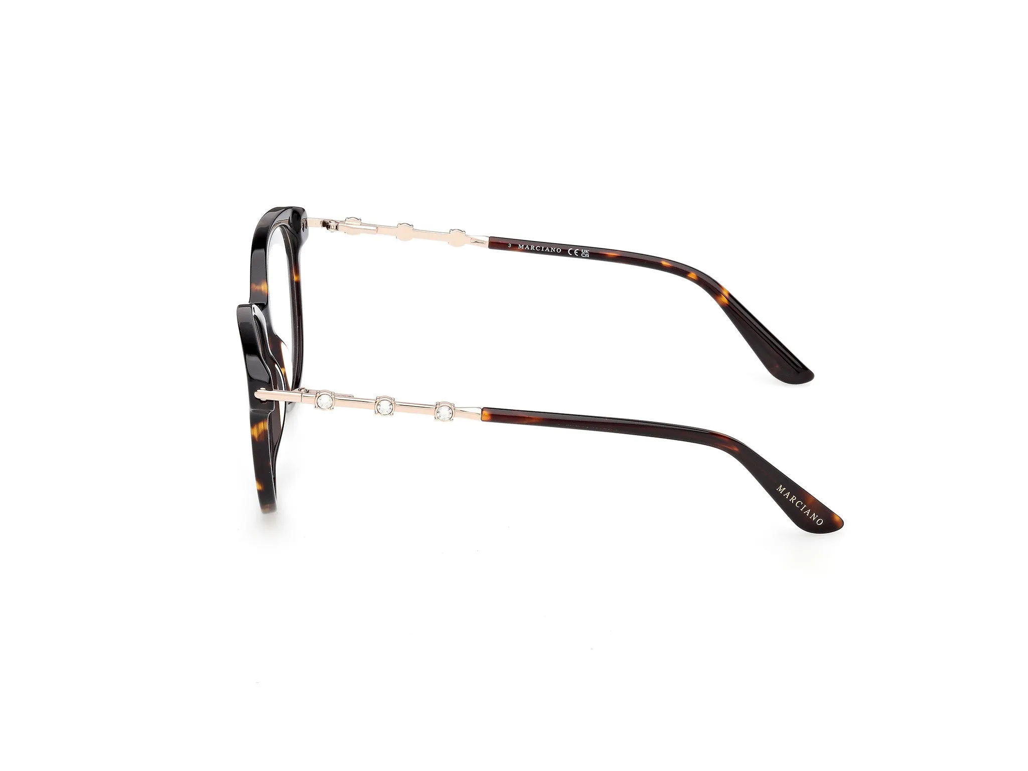 Guess by Marciano GM50046 52 Montature da vista Acetato Havana Rotonda Normale - immagine 3