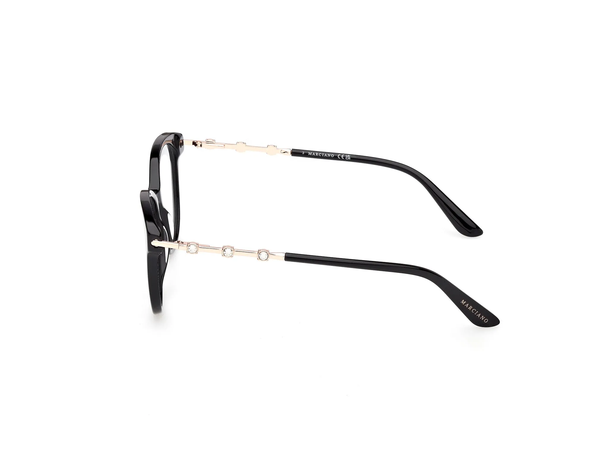 Guess by Marciano GM50046 1 Montature da vista Acetato Nero Rotonda Normale - immagine 3