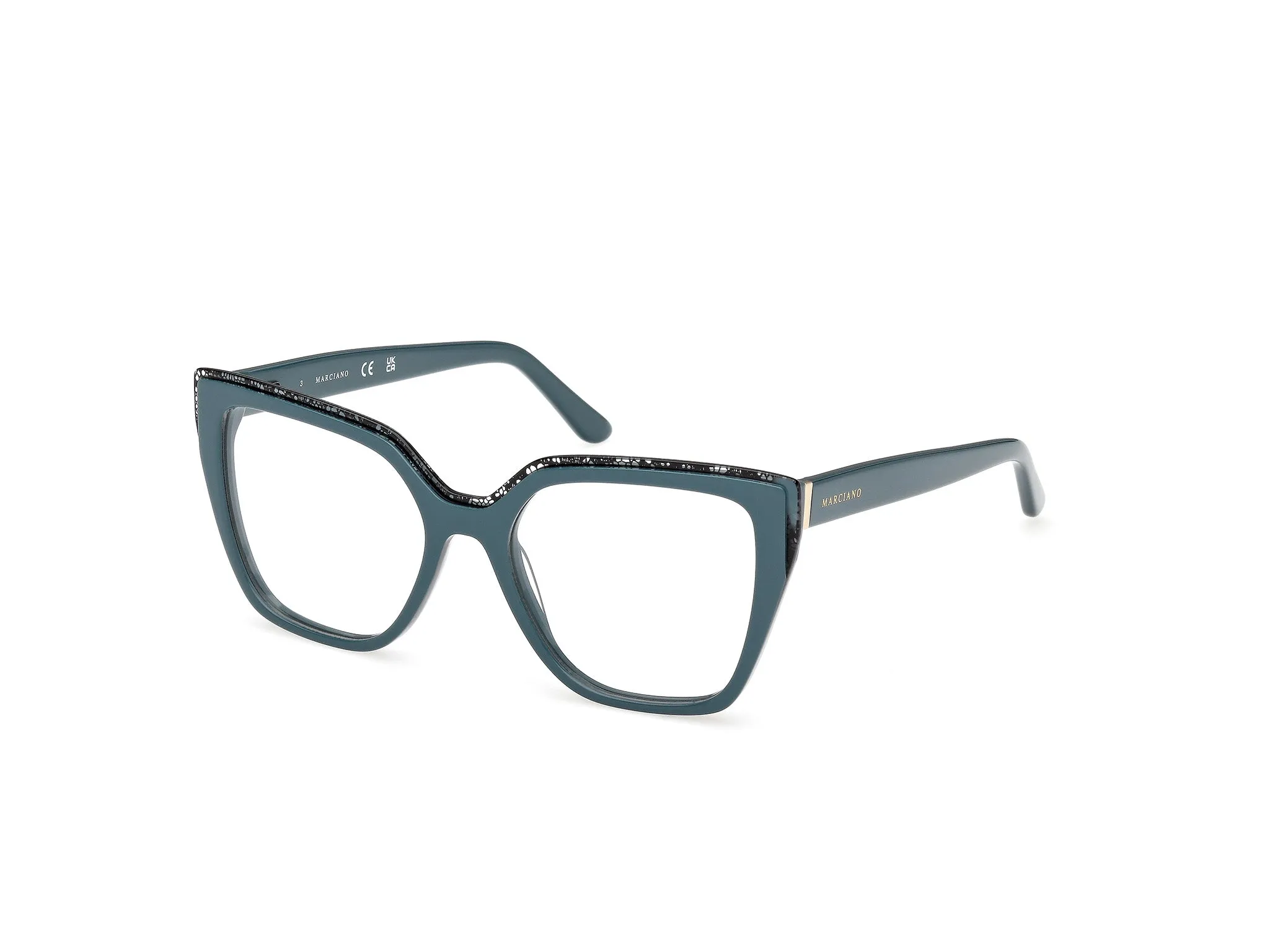 Guess by Marciano GM50042 89 Montature da vista Acetato Turchese Squadrata Normale - immagine 1