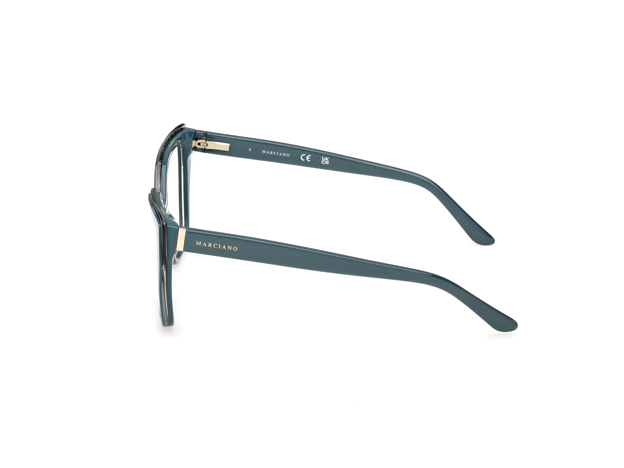 Guess by Marciano GM50042 89 Montature da vista Acetato Turchese Squadrata Normale - immagine 3