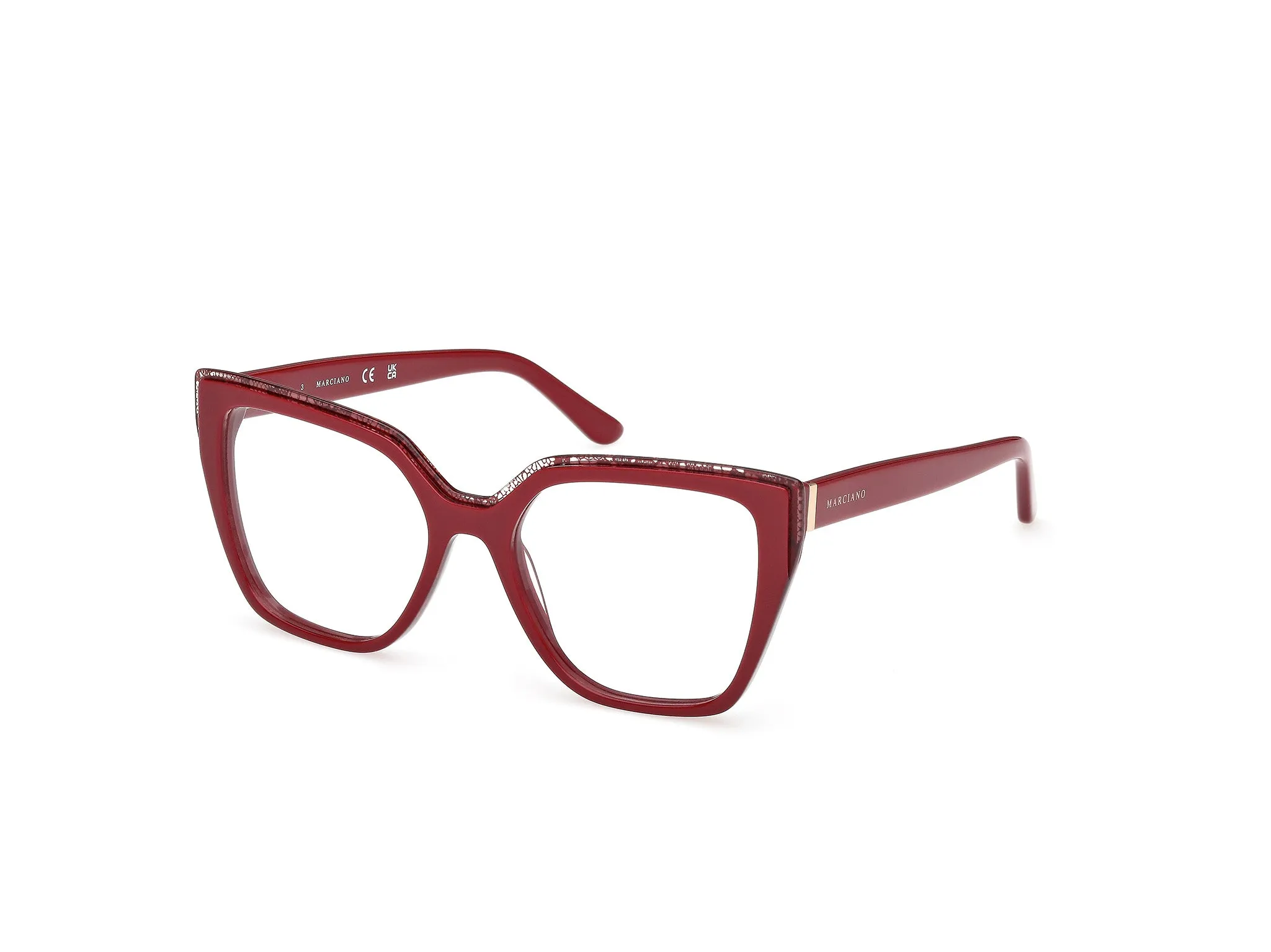 Guess by Marciano GM50042 71 Montature da vista Acetato Bordeaux Squadrata Normale - immagine 1