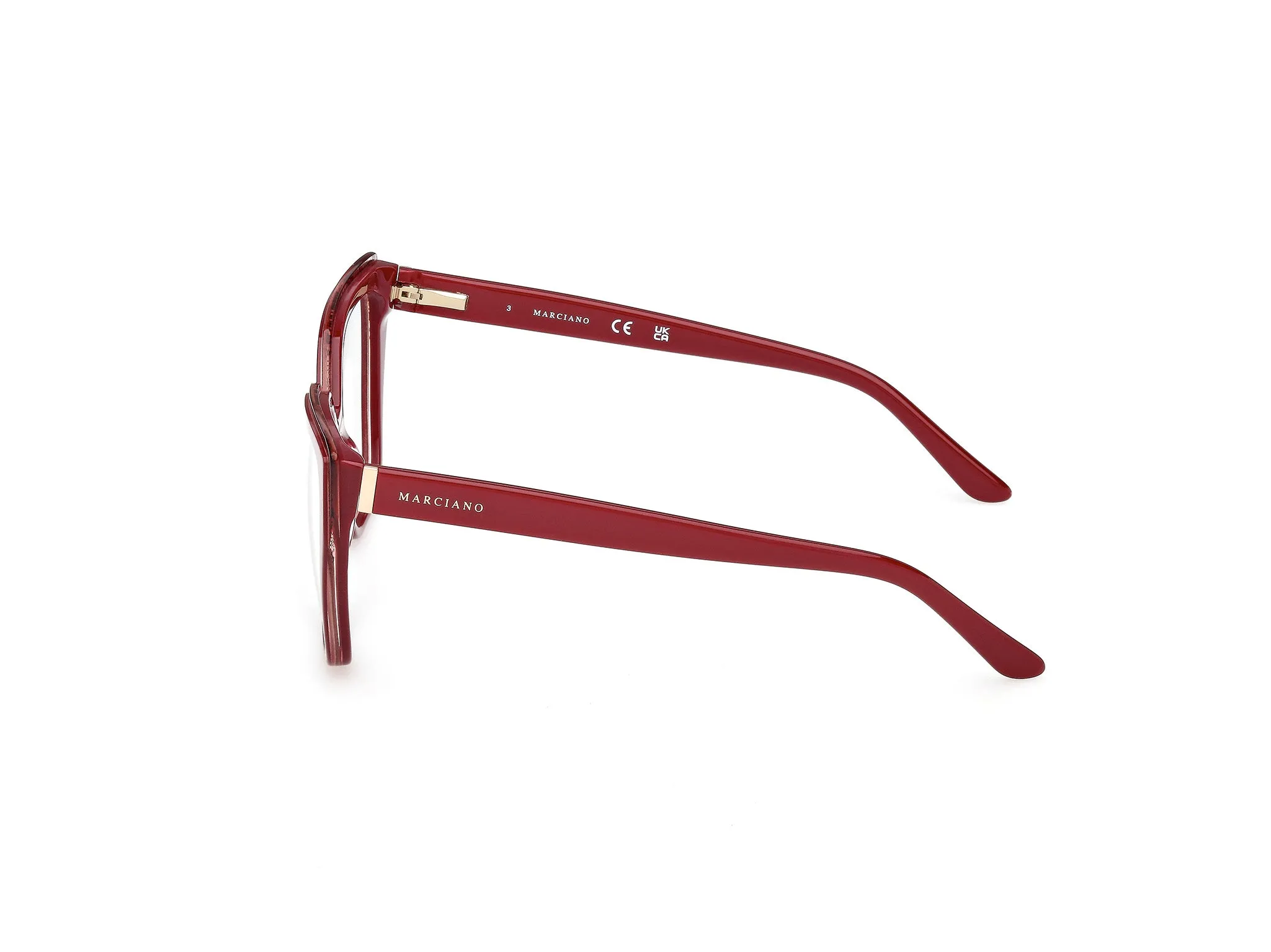 Guess by Marciano GM50042 71 Montature da vista Acetato Bordeaux Squadrata Normale - immagine 3