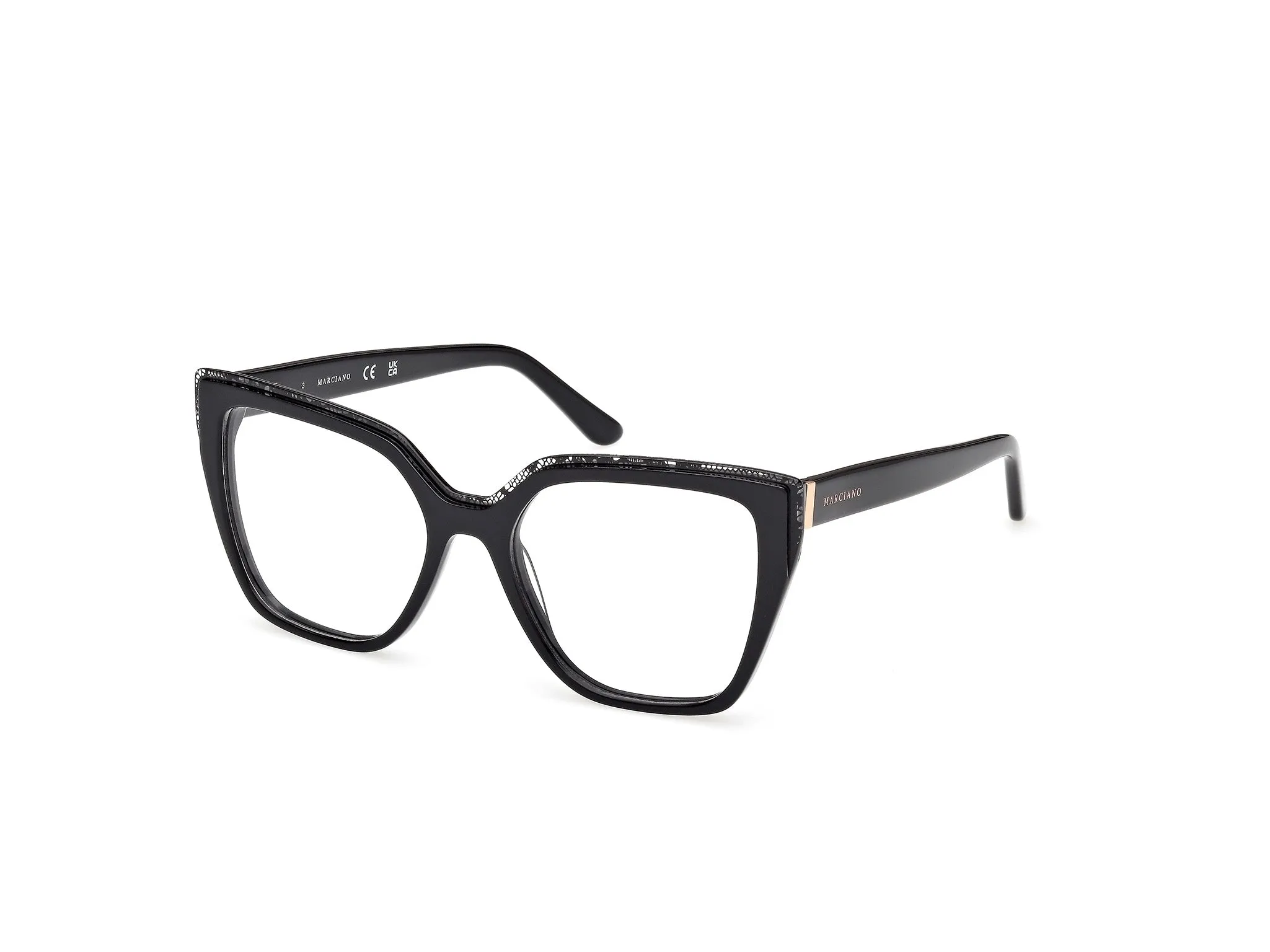 Guess by Marciano GM50042 1 Montature da vista Acetato Nero Squadrata Normale - immagine 1