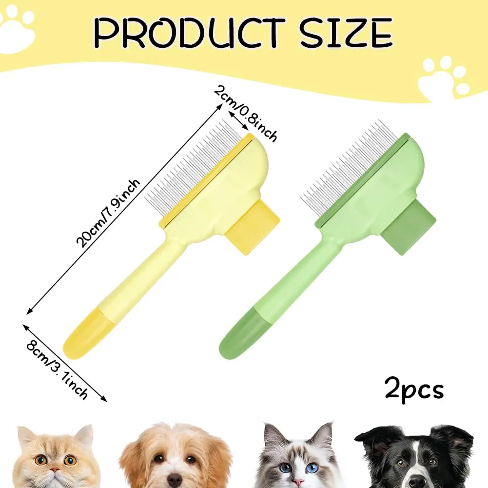 OFFCUP 2 Pezzi Pettine Animali Domestici, Pettine Pulci Gatti Cane - immagine 2