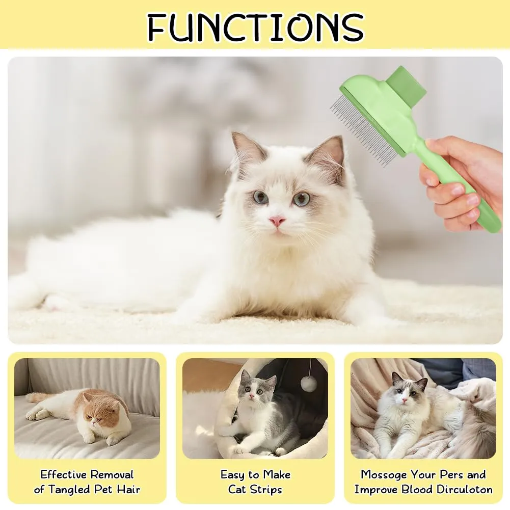 OFFCUP 2 Pezzi Pettine Animali Domestici, Pettine Pulci Gatti Cane - immagine 4