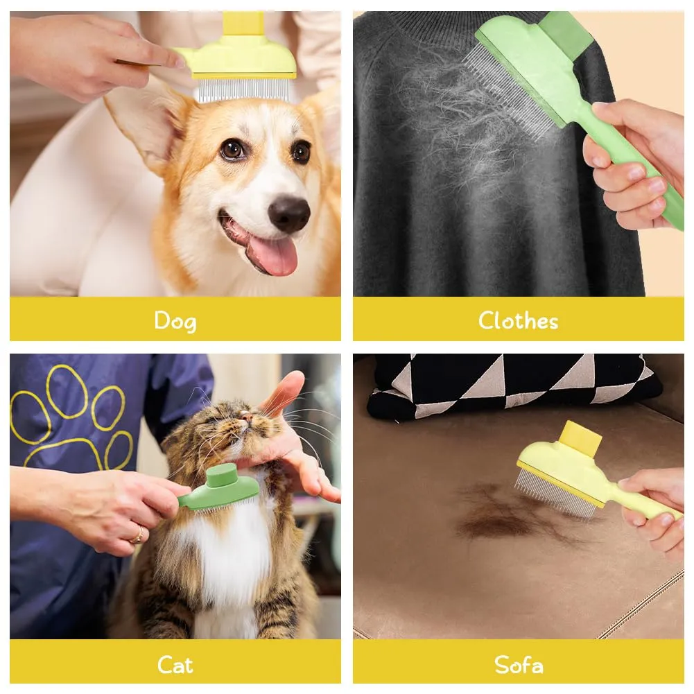 OFFCUP 2 Pezzi Pettine Animali Domestici, Pettine Pulci Gatti Cane - immagine 8