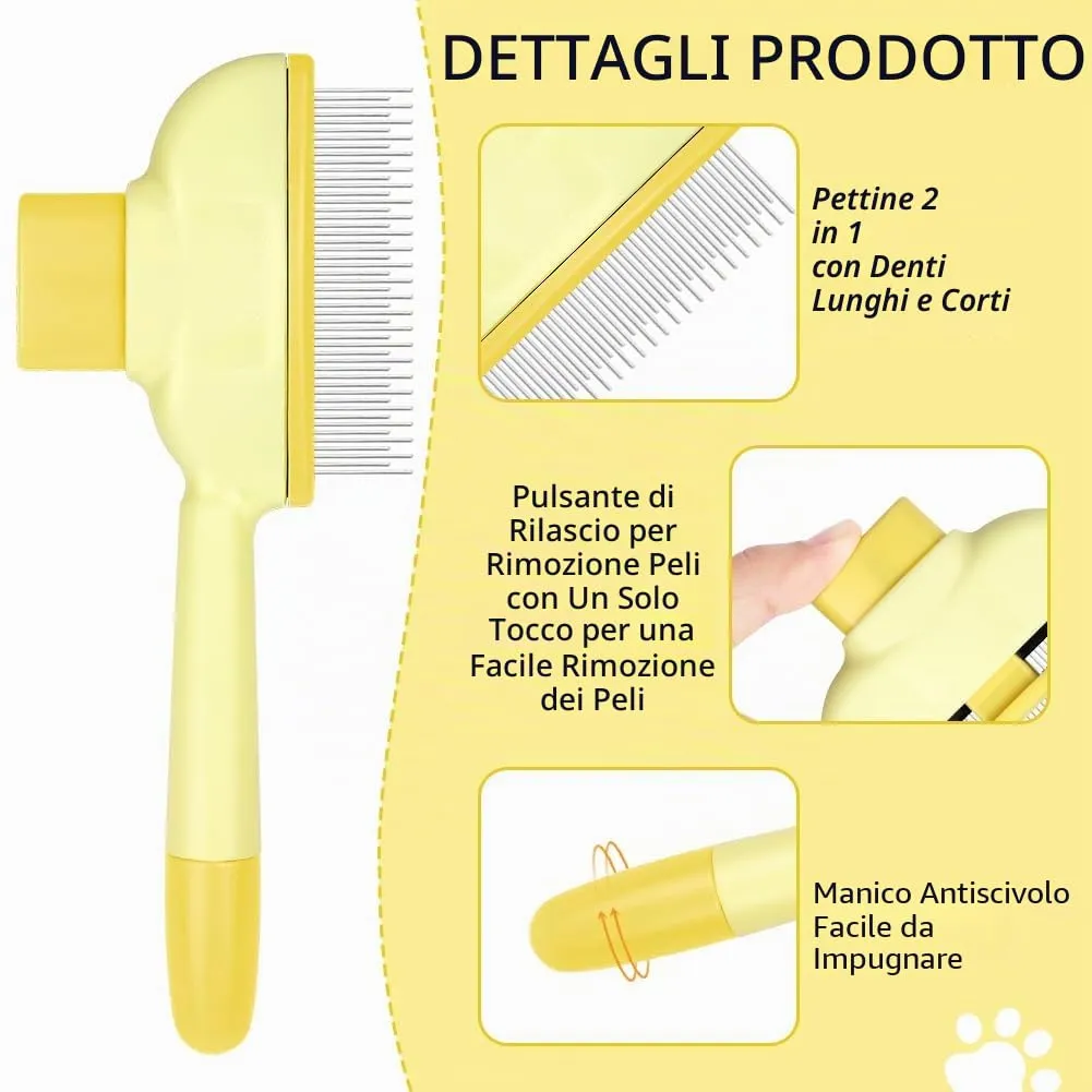 OFFCUP Pettine per Animali Domestici, Pettine per Pulci per Gatti Cane - immagine 3