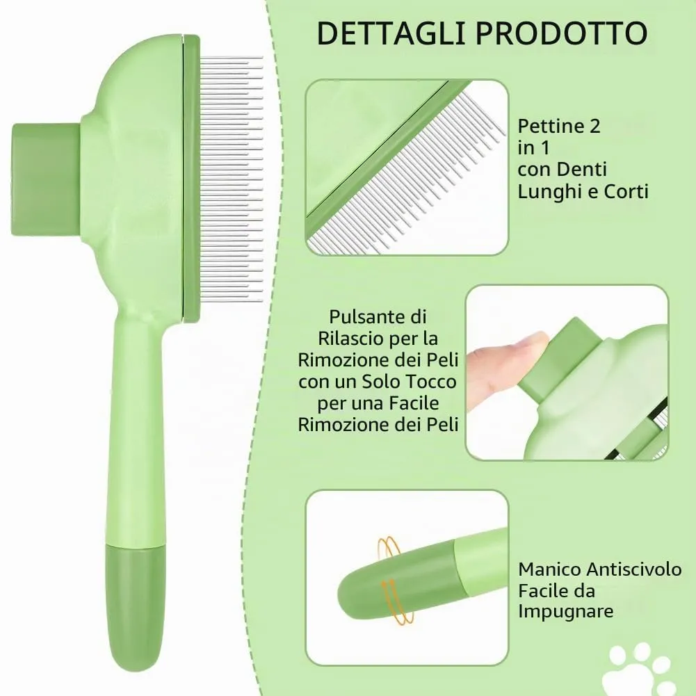 OFFCUP Pettine per Animali Domestici, Pettine per Pulci per Gatti Cane - immagine 3