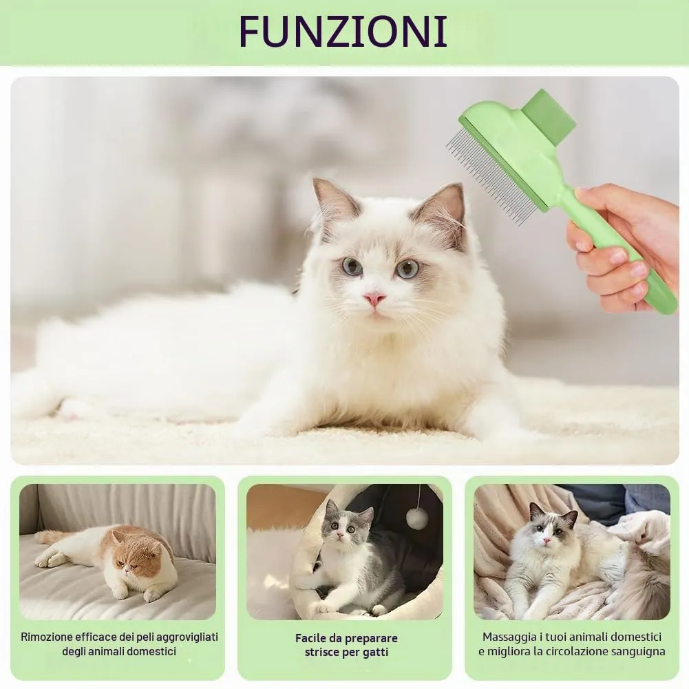 OFFCUP Pettine per Animali Domestici, Pettine per Pulci per Gatti Cane - immagine 4