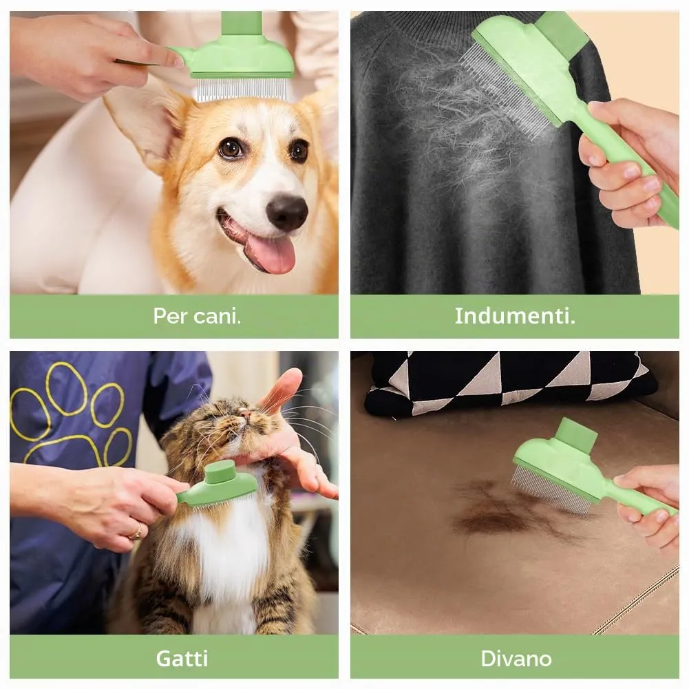 OFFCUP Pettine per Animali Domestici, Pettine per Pulci per Gatti Cane - immagine 8