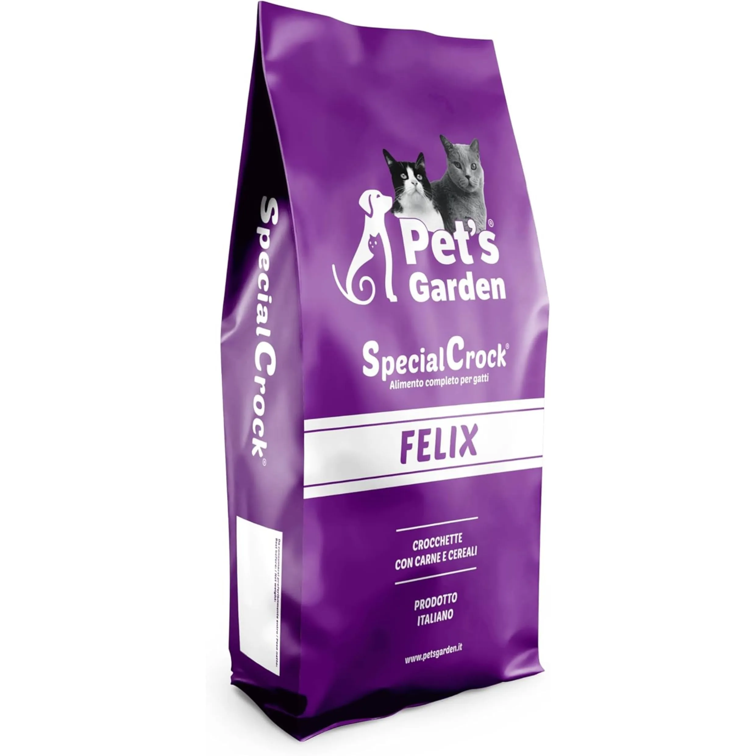 Pet's Garden Special Crock Felix, Crocchette con Carne, Alimento Completo per Gatti, 20 kg, Prodotto Italiano - immagine 1