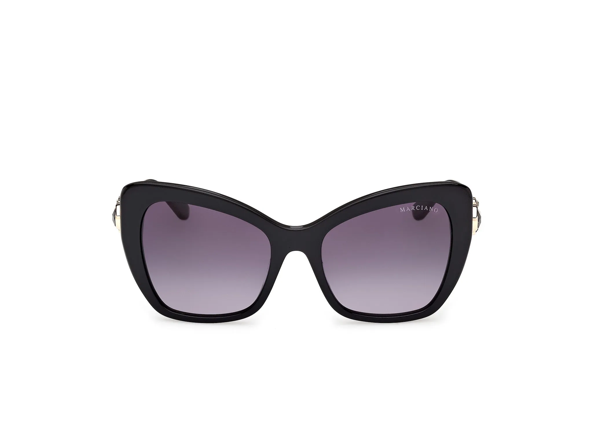 Guess by Marciano GM00032 01B Occhiali da sole Acetato Nero Fumo Farfalla Normale - immagine 2
