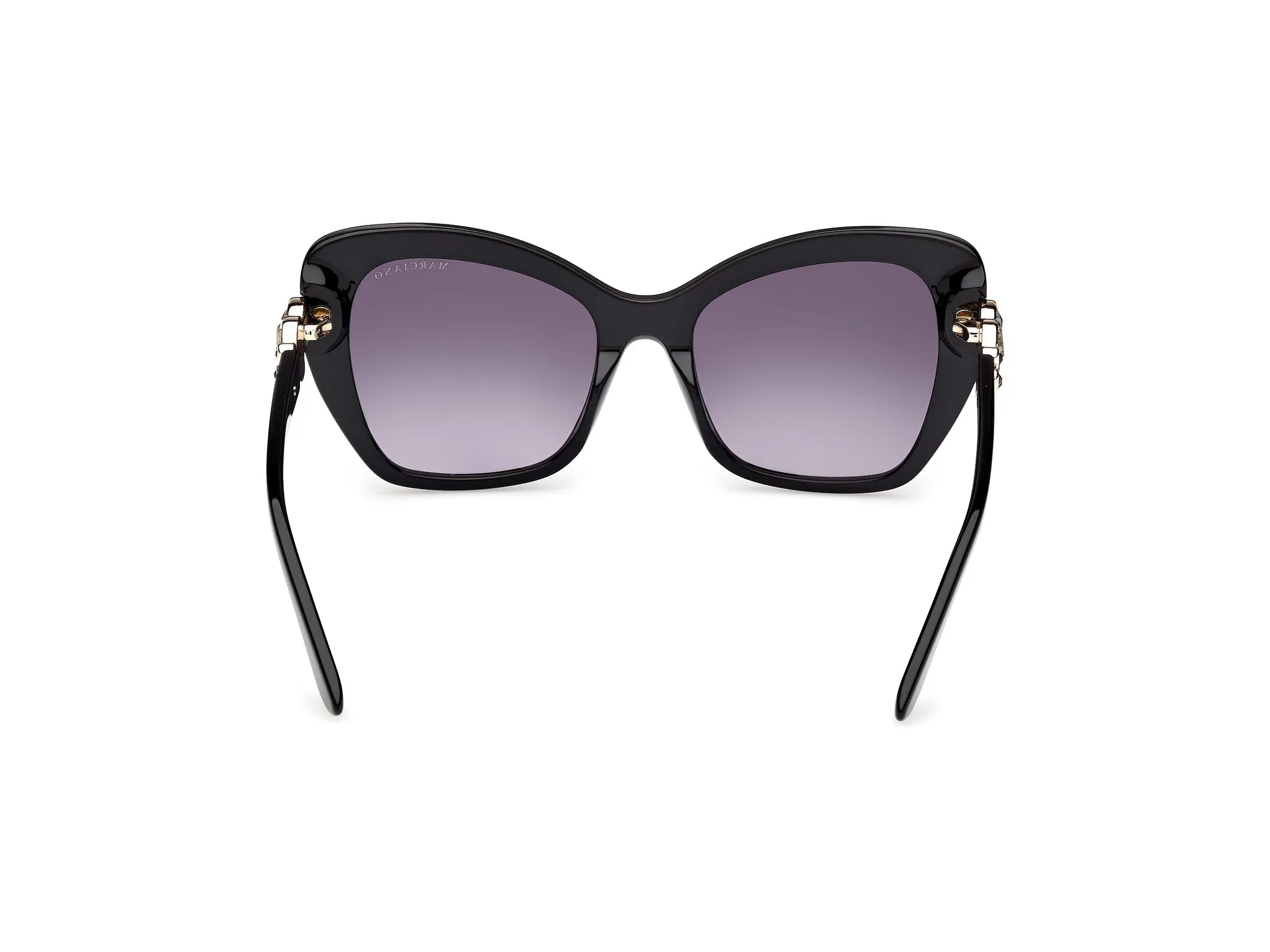 Guess by Marciano GM00032 01B Occhiali da sole Acetato Nero Fumo Farfalla Normale - immagine 4