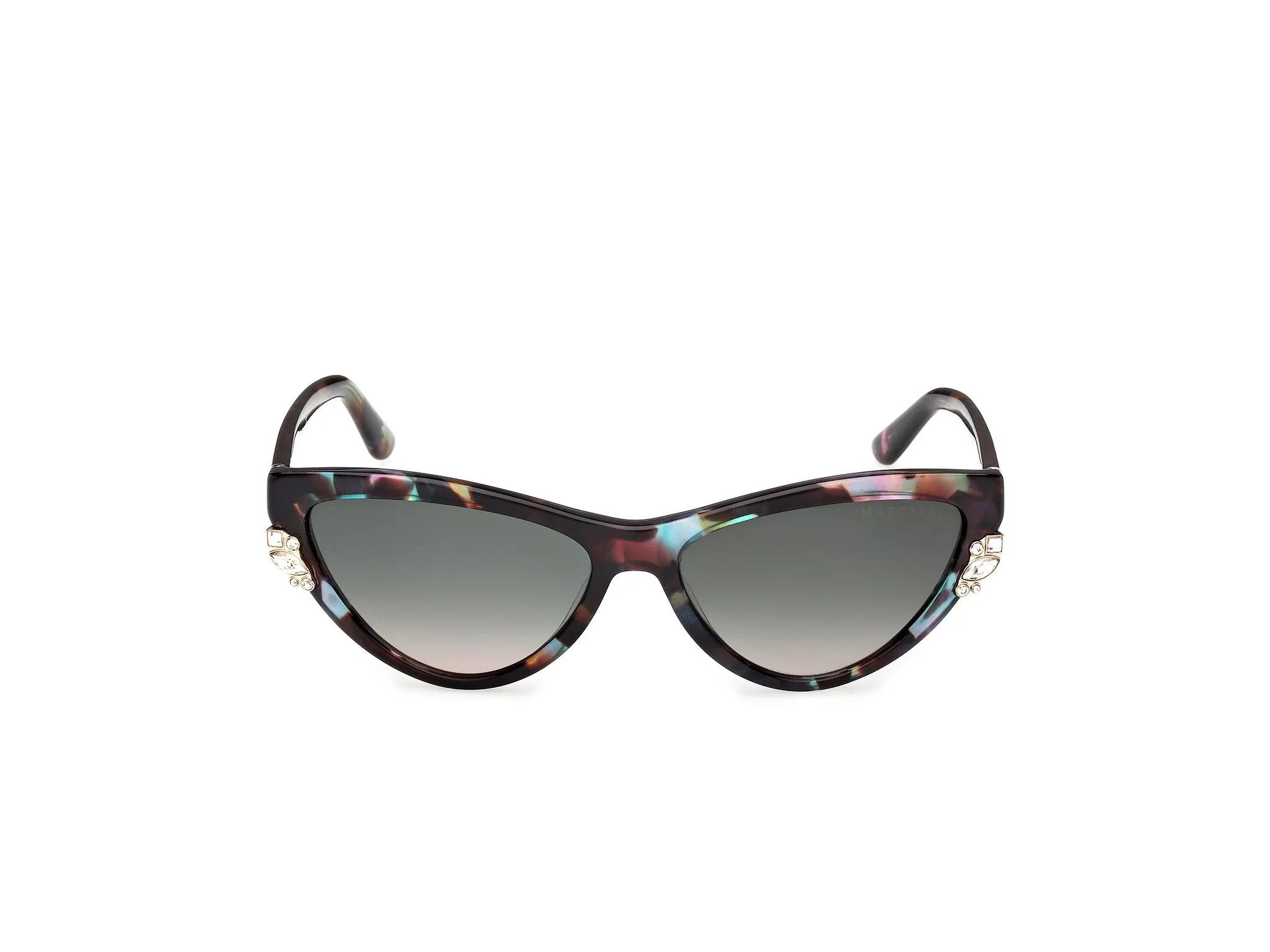 Guess by Marciano GM00031 98B Occhiali da sole Acetato Verde Fumo Cat Eye Normale - immagine 2