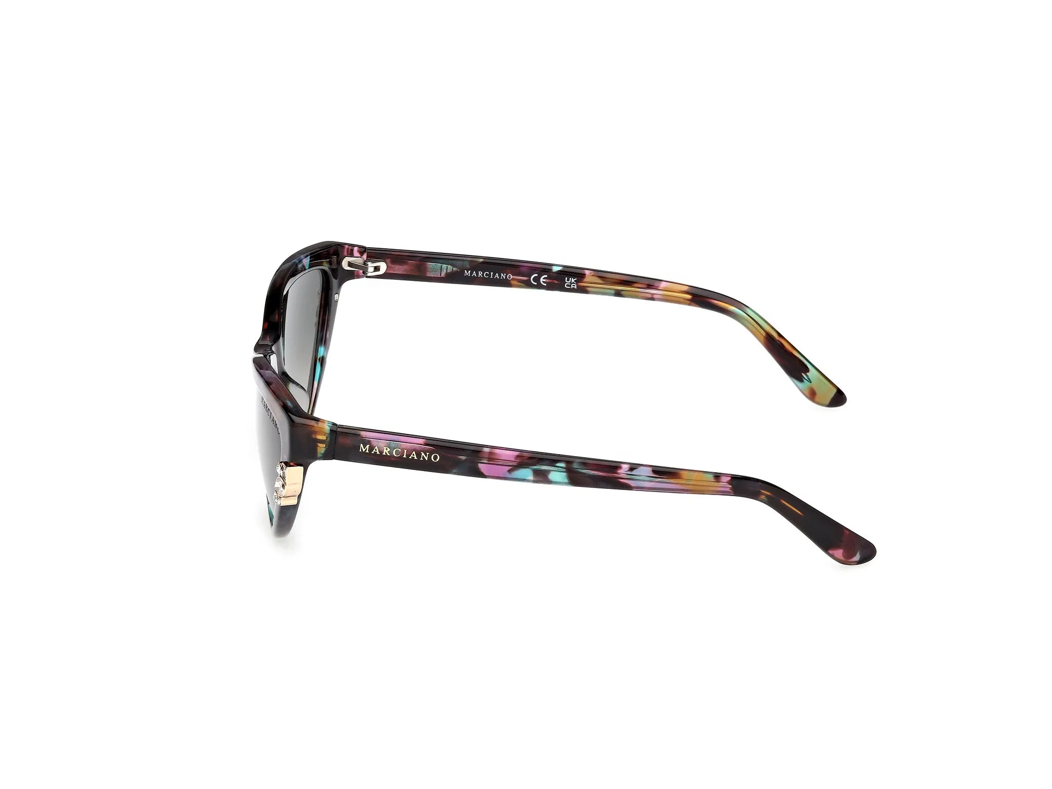 Guess by Marciano GM00031 98B Occhiali da sole Acetato Verde Fumo Cat Eye Normale - immagine 3