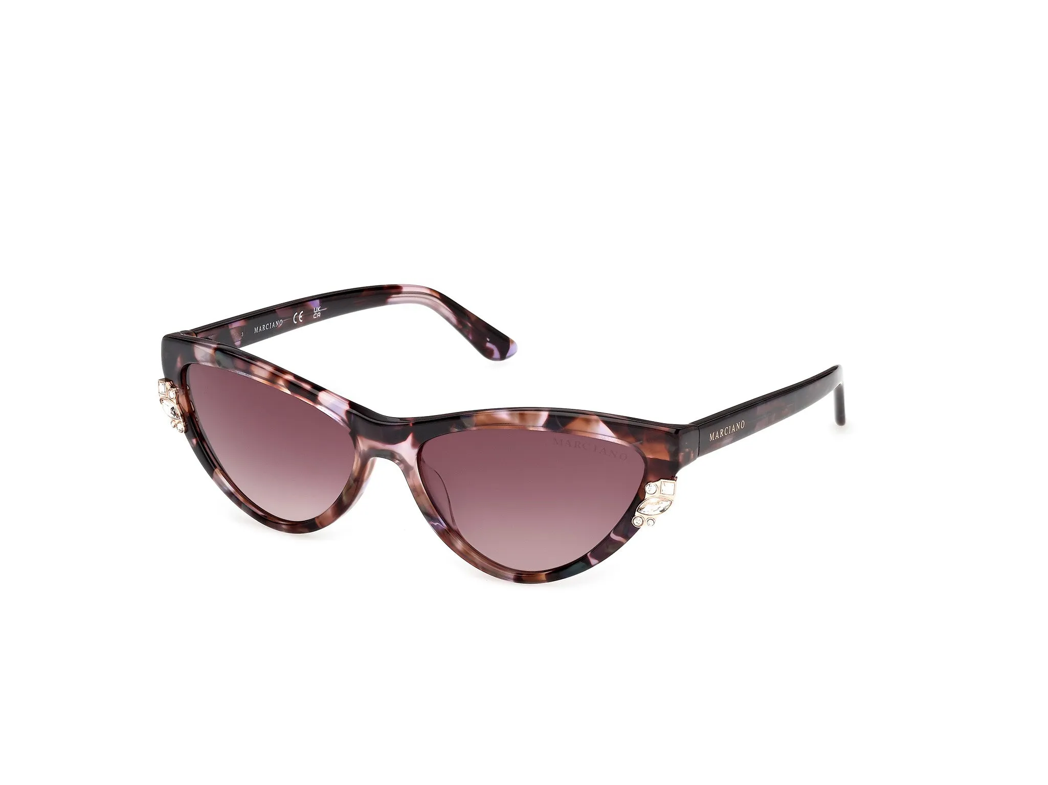 Guess by Marciano GM00031 83T Occhiali da sole Acetato Havana Bordeaux Cat Eye Normale - immagine 1