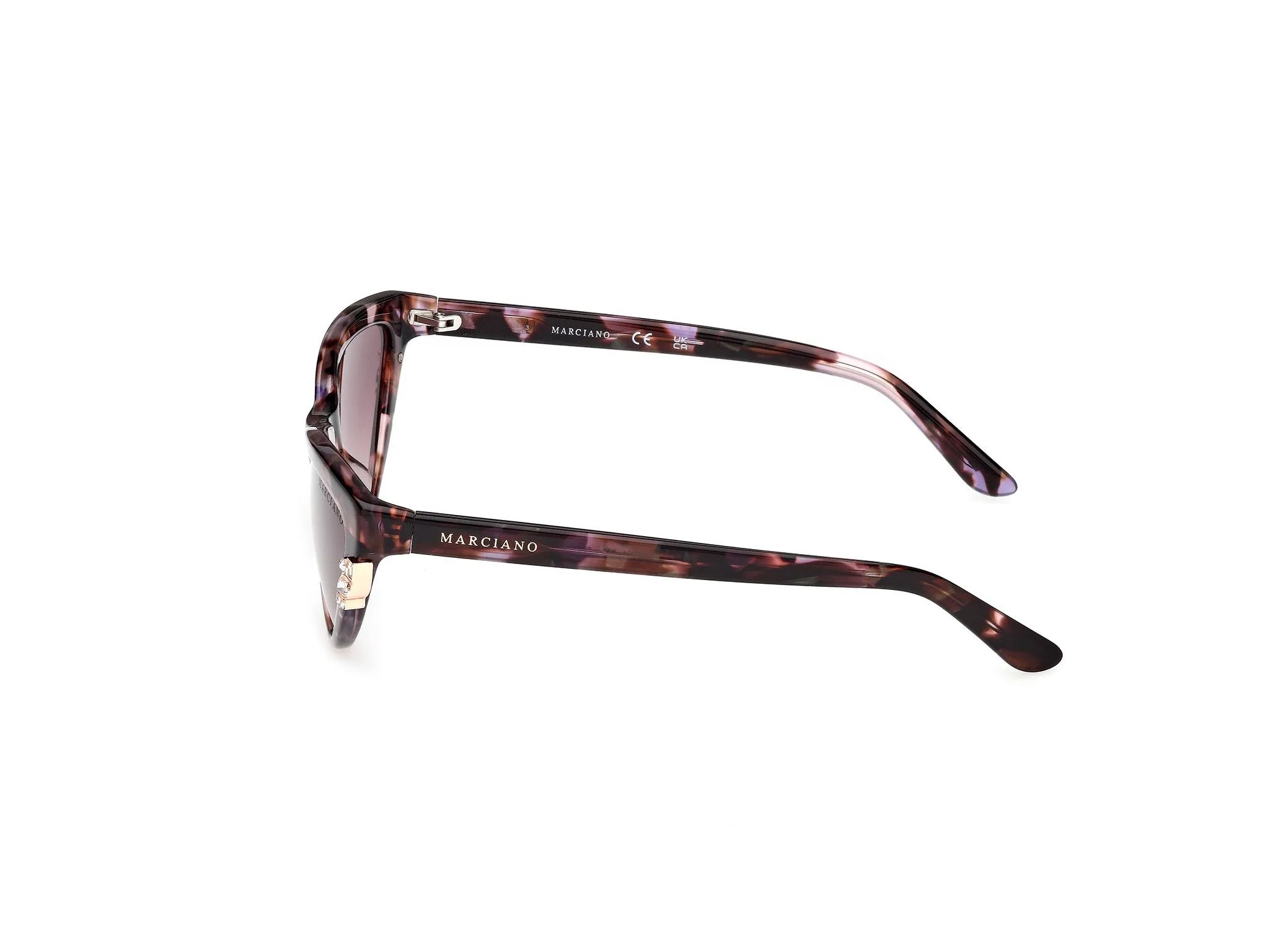 Guess by Marciano GM00031 83T Occhiali da sole Acetato Havana Bordeaux Cat Eye Normale - immagine 3