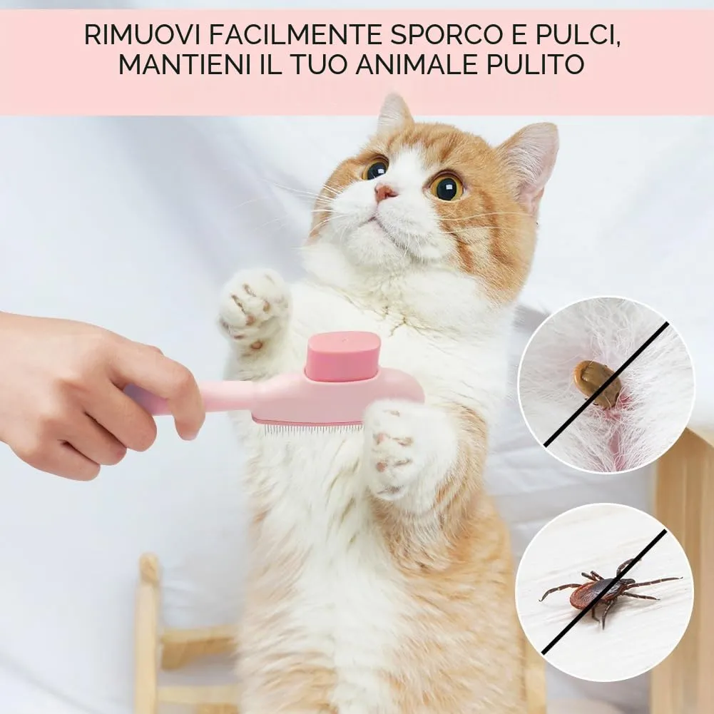 OFFCUP Pettine Animali Domestici Cani Gatti Acciaio Inox Denti Lunghi Corti - immagine 6