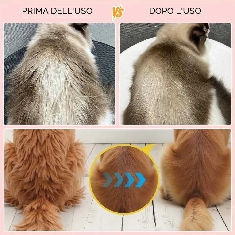 OFFCUP Pettine Animali Domestici Cani Gatti Acciaio Inox Denti Lunghi Corti - immagine 7