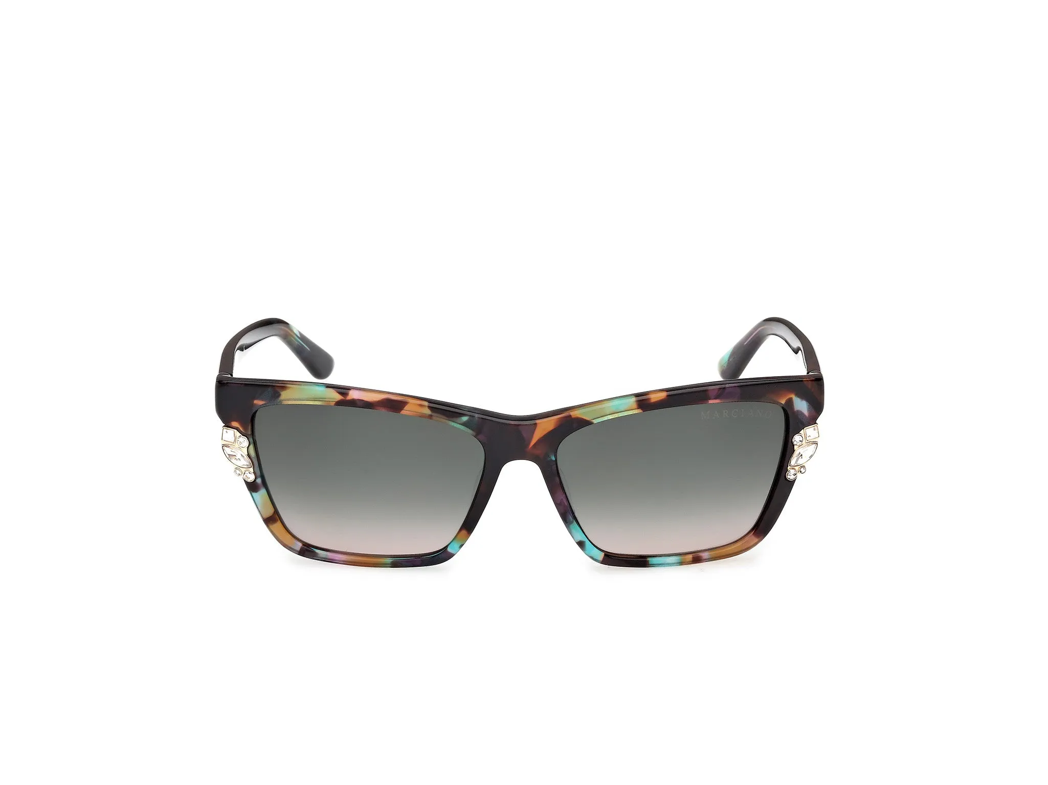 Guess by Marciano GM00030 98B Occhiali da sole Acetato Verde Fumo Squadrata Normale - immagine 2