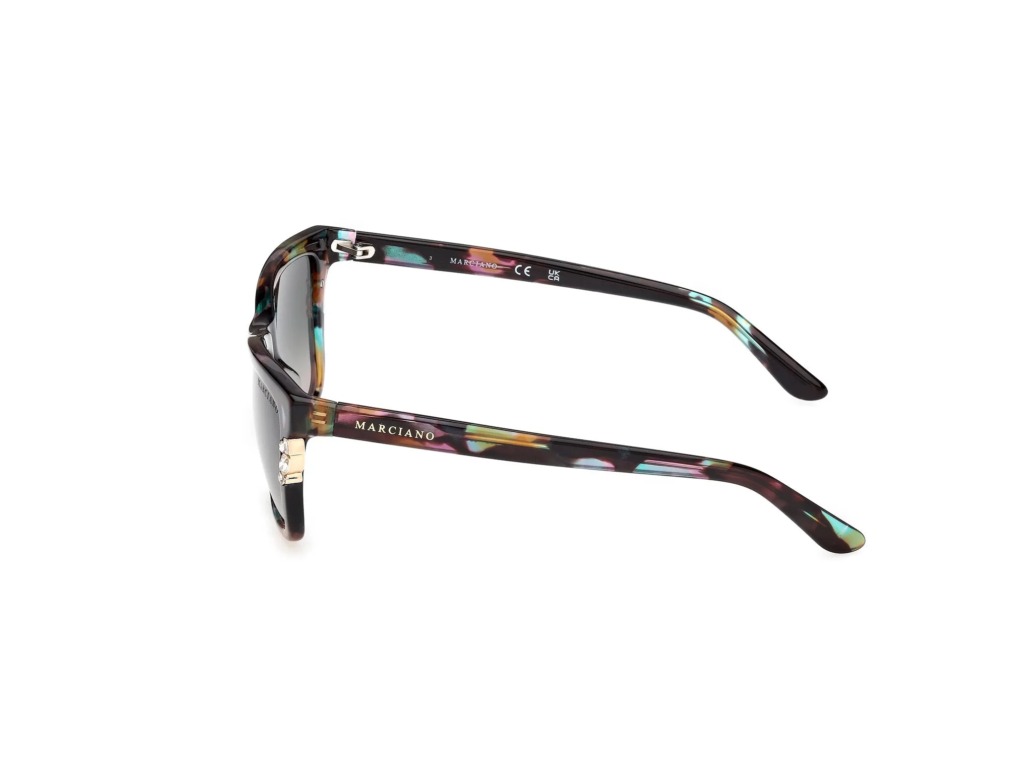 Guess by Marciano GM00030 98B Occhiali da sole Acetato Verde Fumo Squadrata Normale - immagine 3