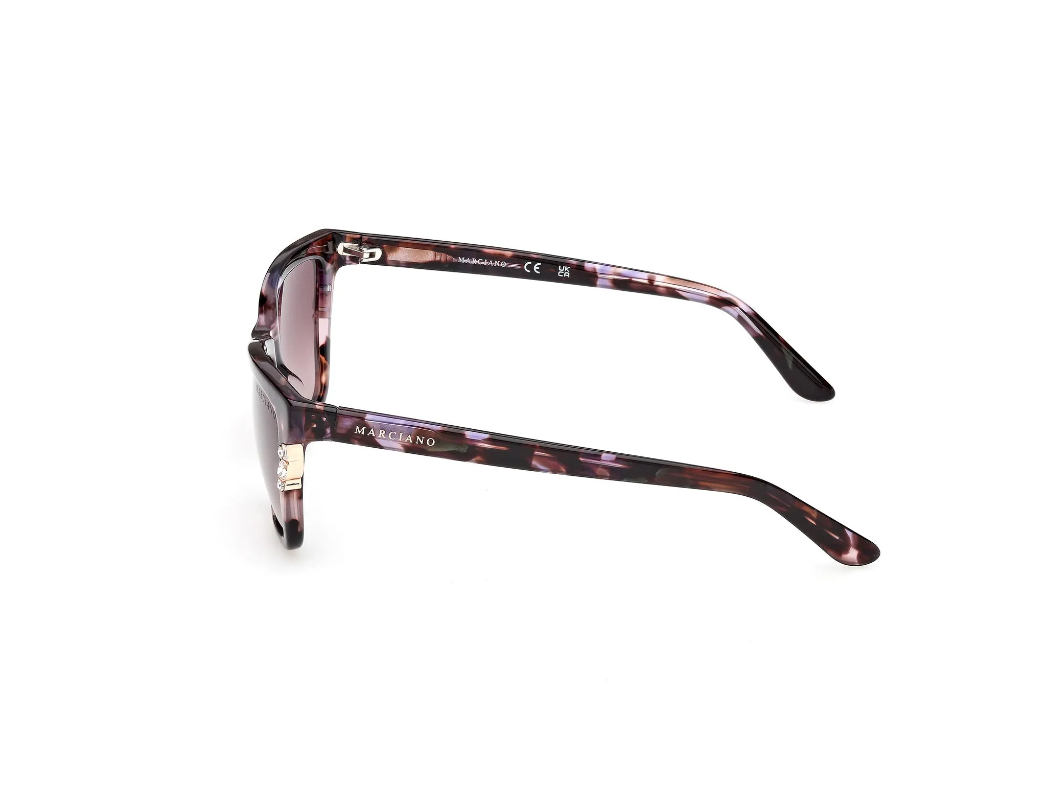 Guess by Marciano GM00030 83T Occhiali da sole Acetato Havana Bordeaux Squadrata Normale - immagine 3