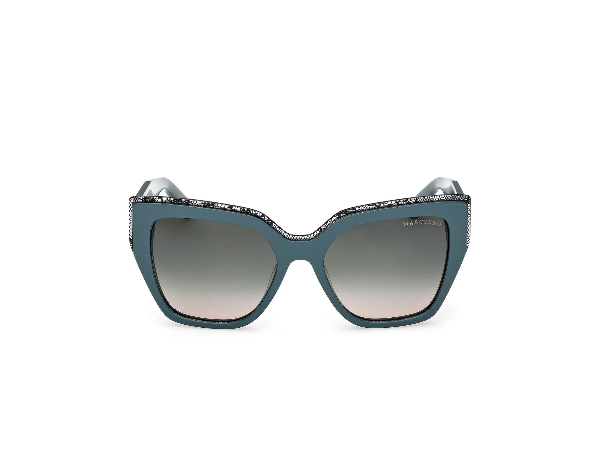 Guess by Marciano GM00029 89B Occhiali da sole Acetato Turchese Fumo Squadrata Normale - immagine 2