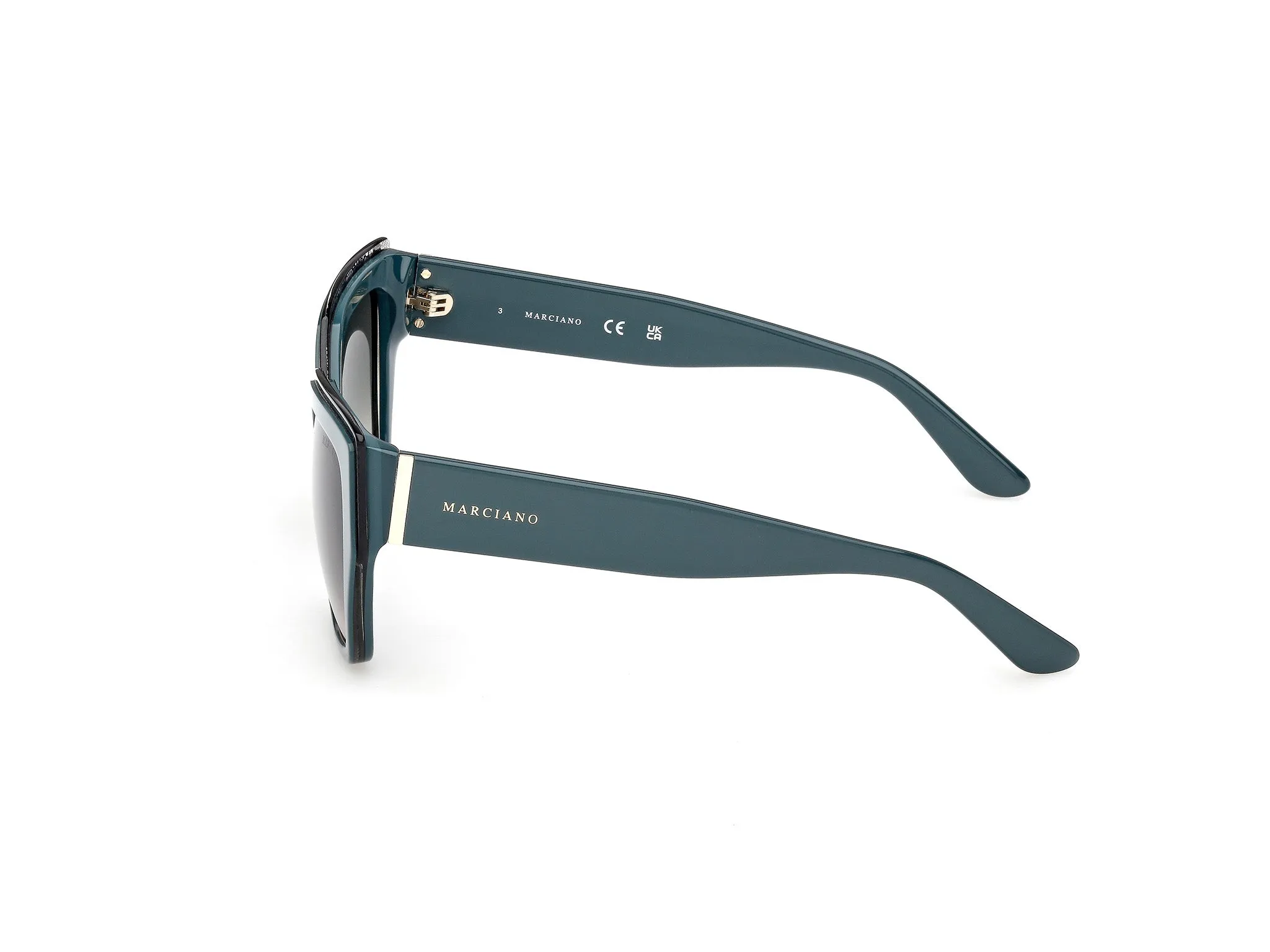 Guess by Marciano GM00029 89B Occhiali da sole Acetato Turchese Fumo Squadrata Normale - immagine 3
