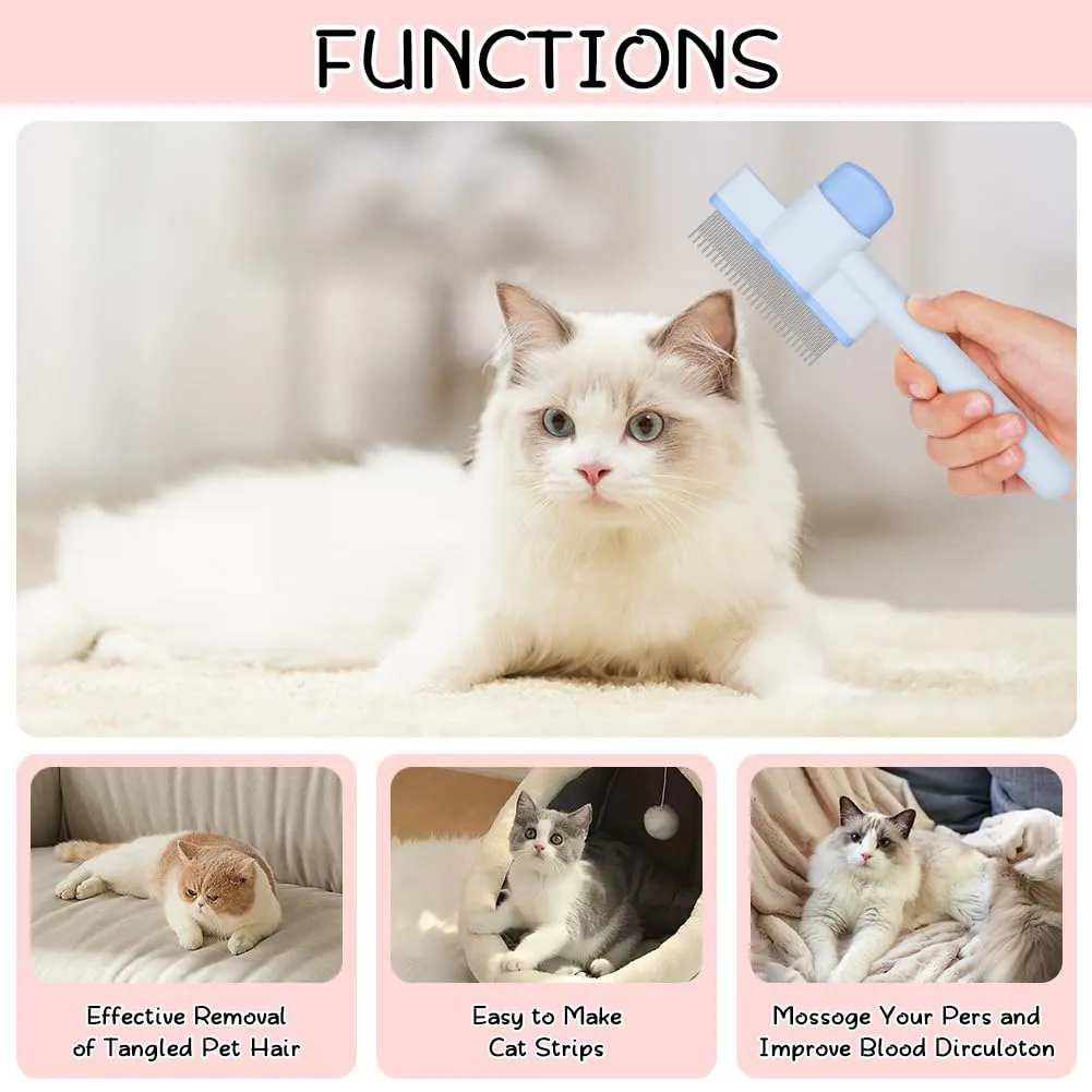OFFCUP 2 Pettine Animali Domestici Cani Gatti, Acciaio Inox, Denti Lunghi - immagine 5