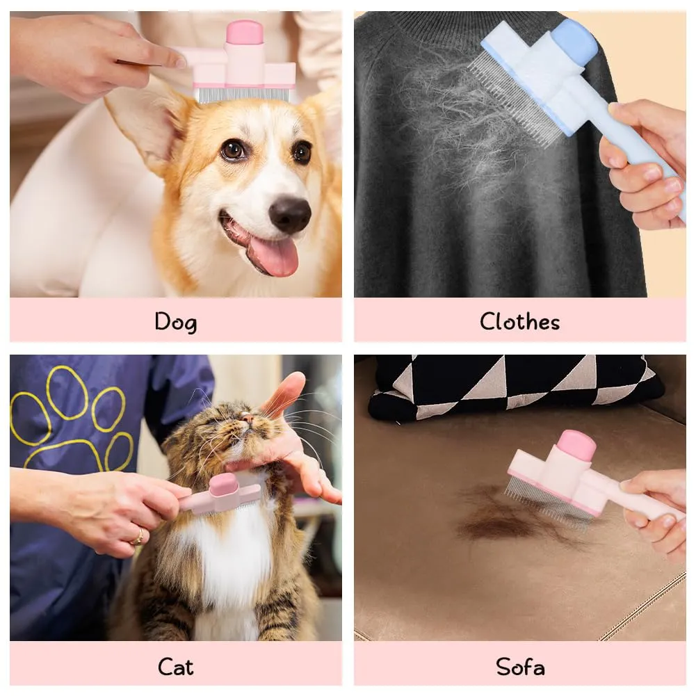 OFFCUP 2 Pettine Animali Domestici Cani Gatti, Acciaio Inox, Denti Lunghi - immagine 8