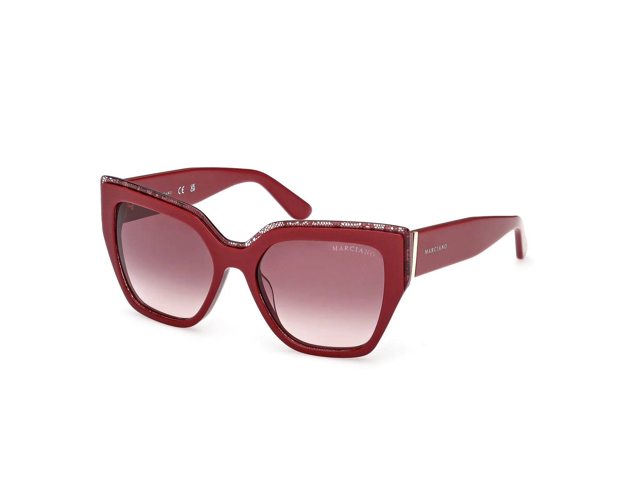 Guess by Marciano GM00029 71T Occhiali da sole Acetato Bordeaux Bordeaux Squadrata Normale - immagine 1