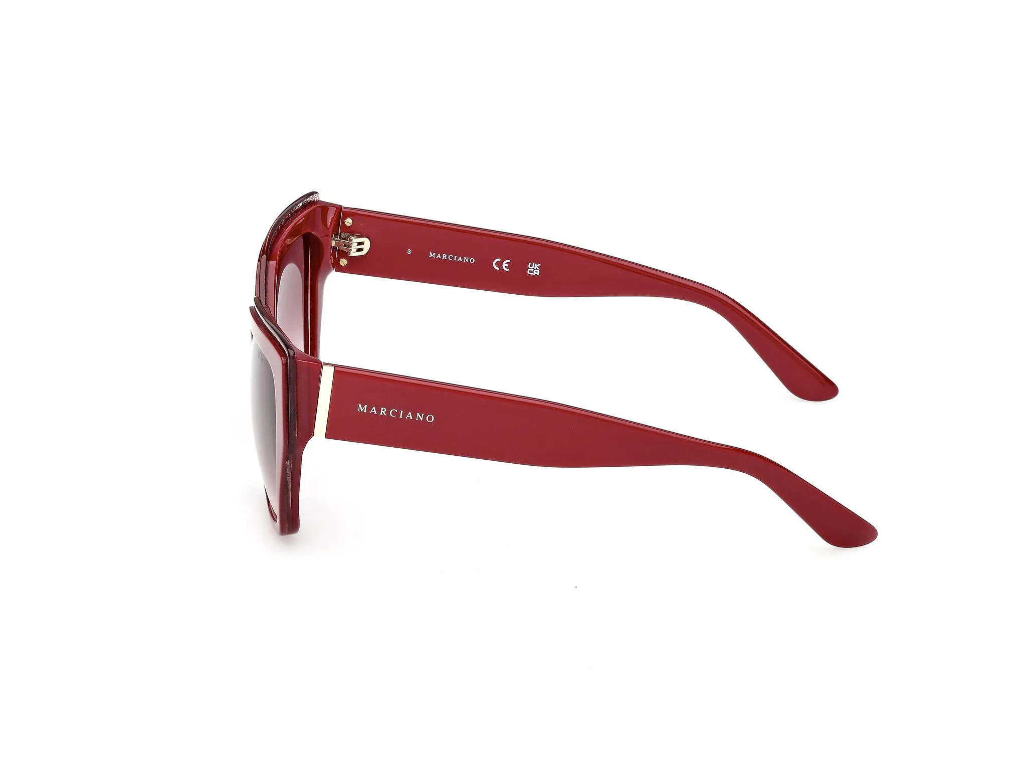 Guess by Marciano GM00029 71T Occhiali da sole Acetato Bordeaux Bordeaux Squadrata Normale - immagine 3