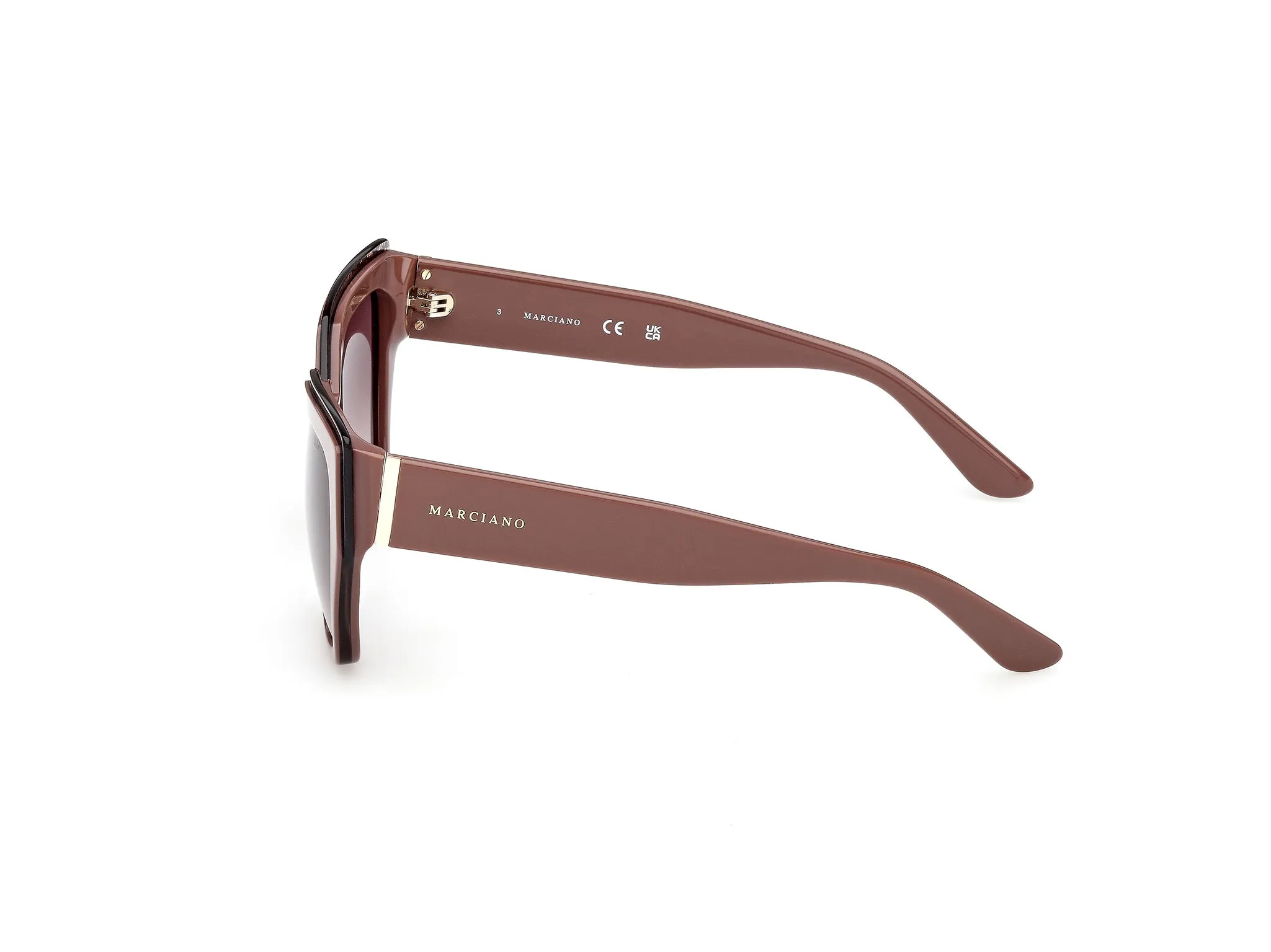 Guess by Marciano GM00029 59F Occhiali da sole Acetato Beige Marrone Squadrata Normale - immagine 3