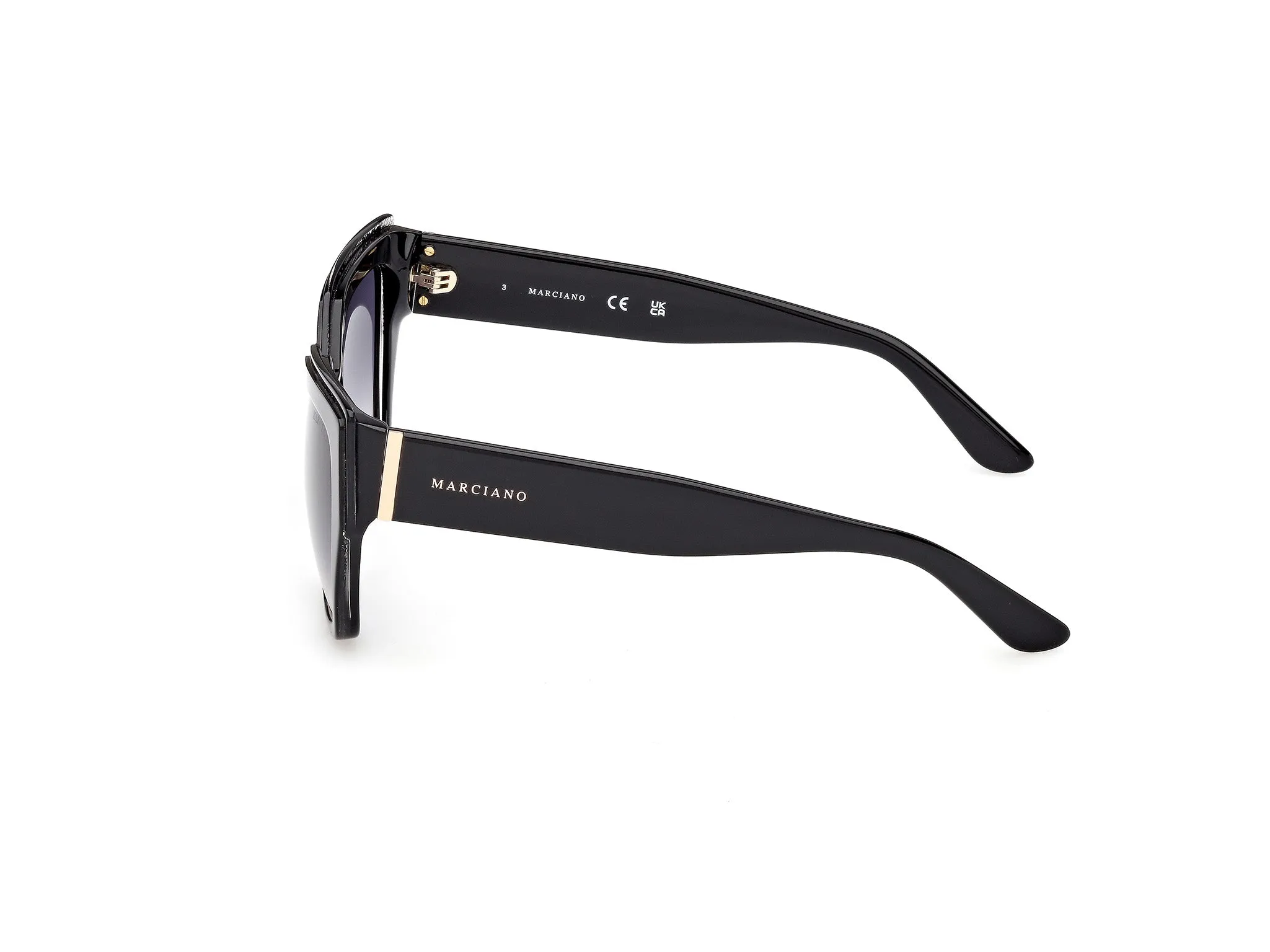 Guess by Marciano GM00029 01B Occhiali da sole Acetato Nero Fumo Squadrata Normale - immagine 3