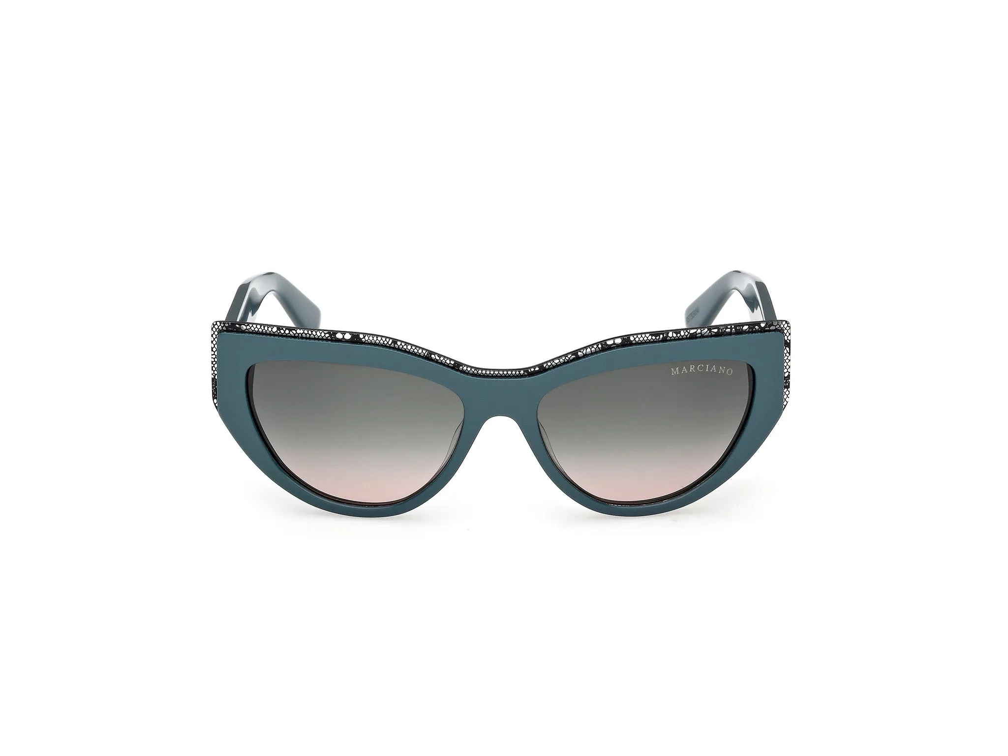 Guess by Marciano GM00028 89B Occhiali da sole Acetato Turchese Fumo Cat Eye Normale - immagine 2