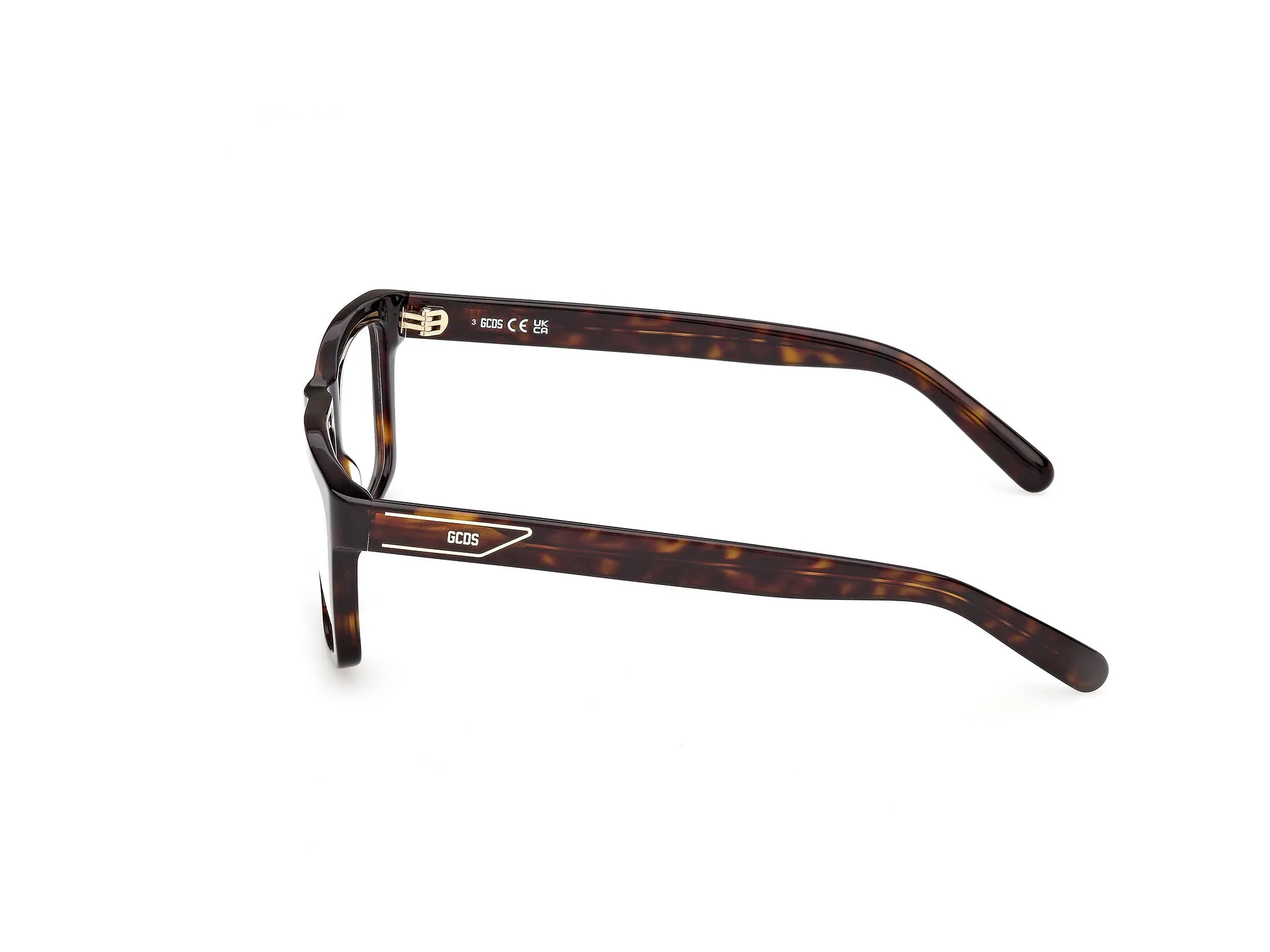 GCDS GD5050 52 Montature da vista Acetato Havana Squadrata Normale - immagine 3