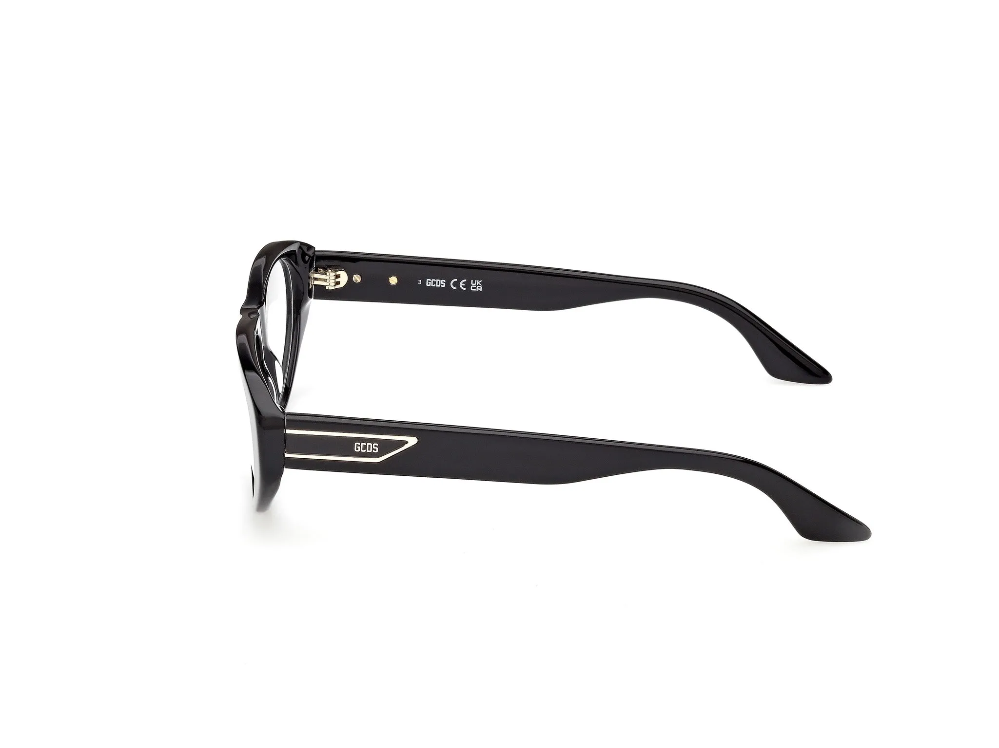 GCDS GD5049 1 Montature da vista Acetato Nero Cat Eye Normale - immagine 3