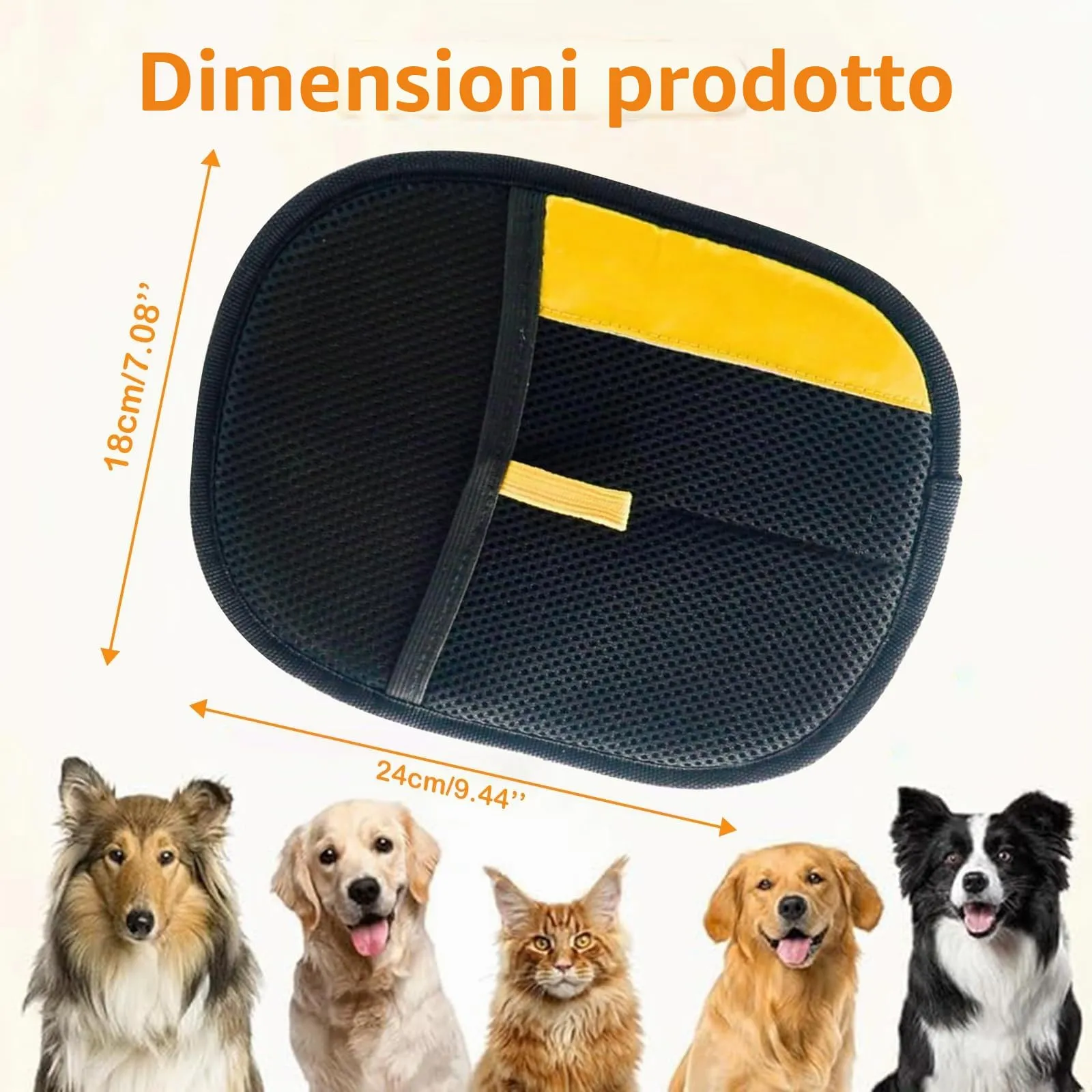 ELYCO Guanto Rimuovi Peli Animali, Pet Hair Remover Elettrostatico, Guanto Peli Gatto Cane per Vestiti, Divani, Tappeti, Riutilizzabile e Lavabile, 1 Pcs - immagine 2