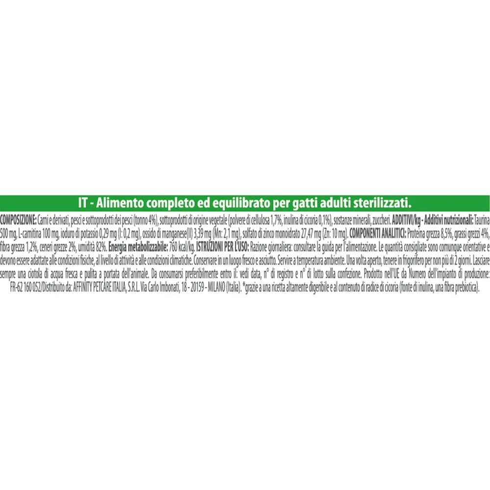 Natural Trainer Benessere Digestivo - Cibo umido per gatti adulti sterilizzati - Straccetti con Tonno - 28 bustine da 70g - immagine 5